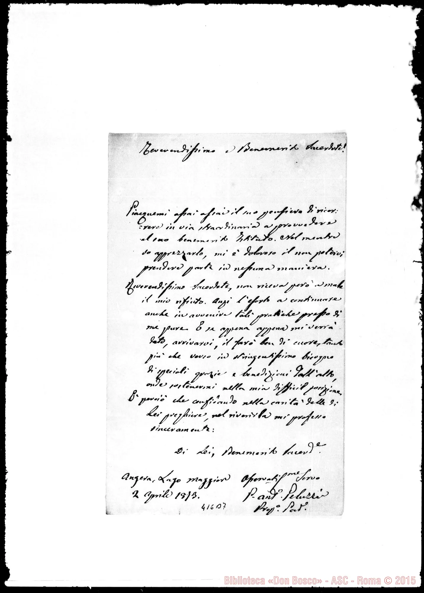 Fotogramma B 7 — Peluzzi-Rev.mo Sacerdote