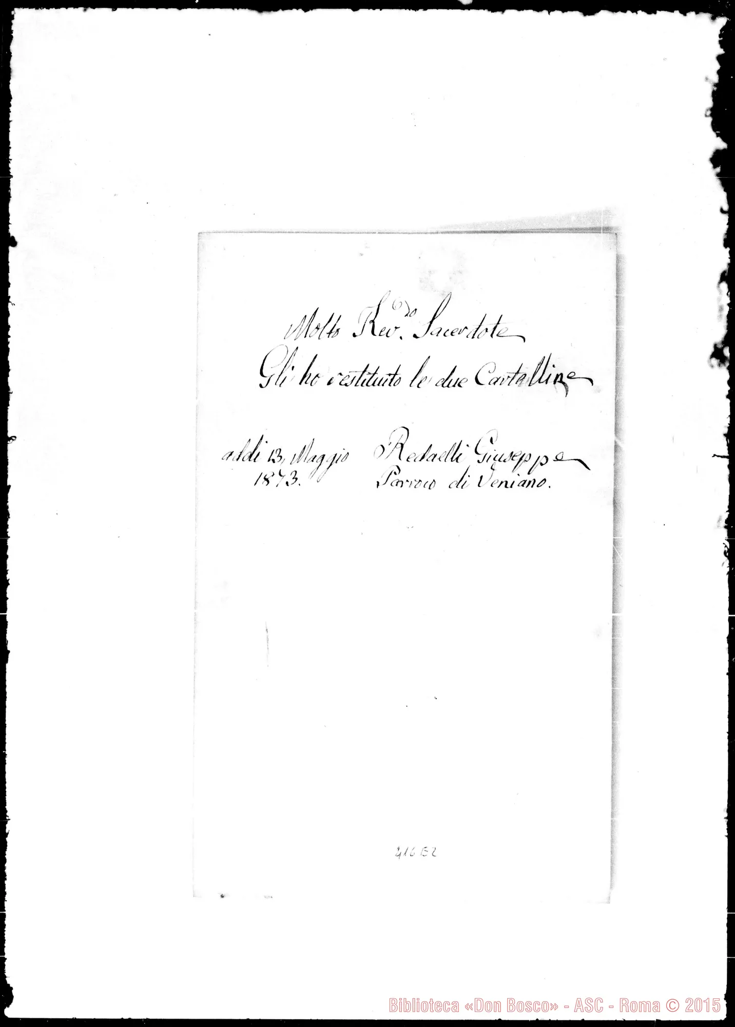 Fotogramma E 2 — Redaelli-Bosco