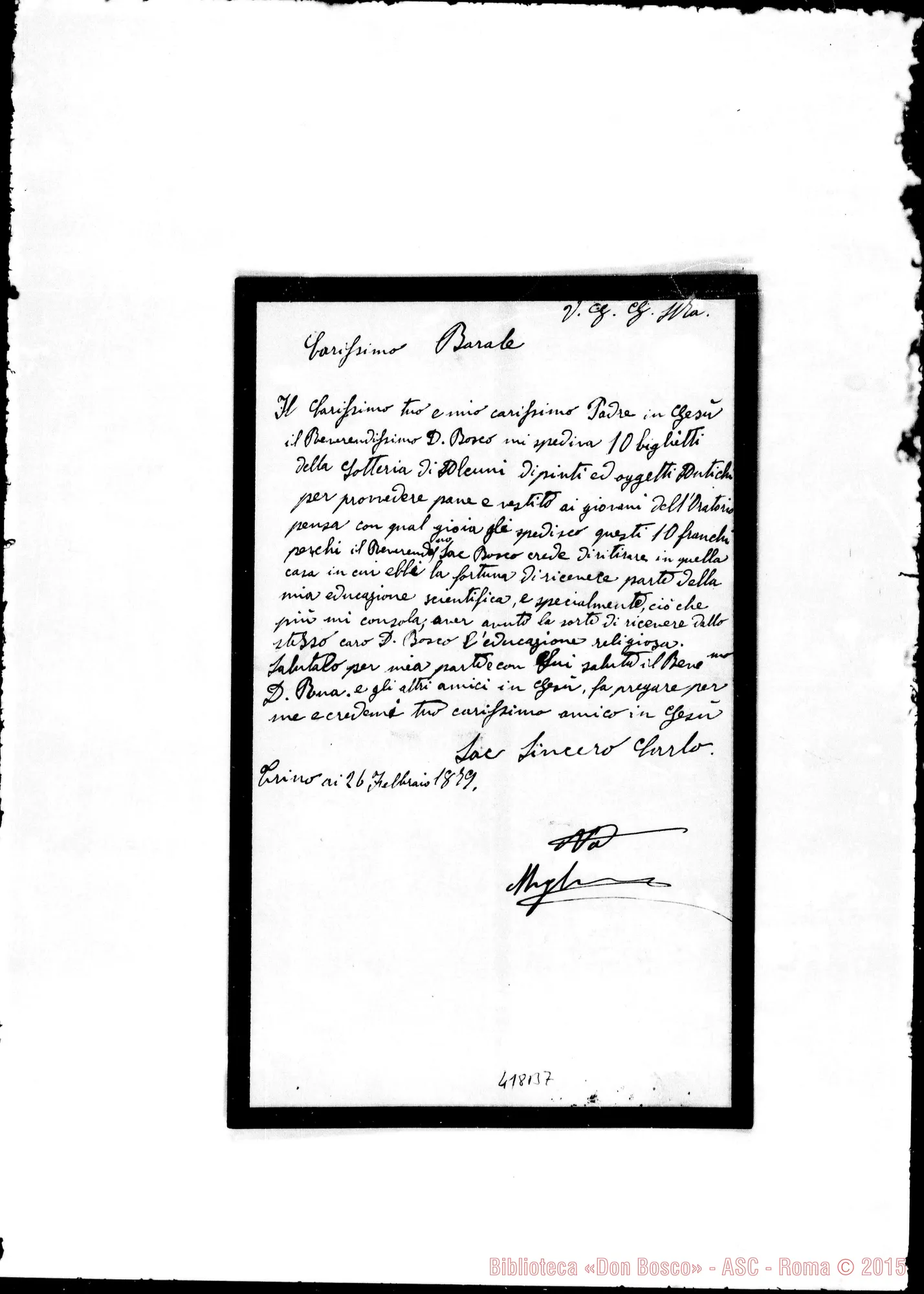 Fotogramma B 7 — Sincero Carlo-Barale
