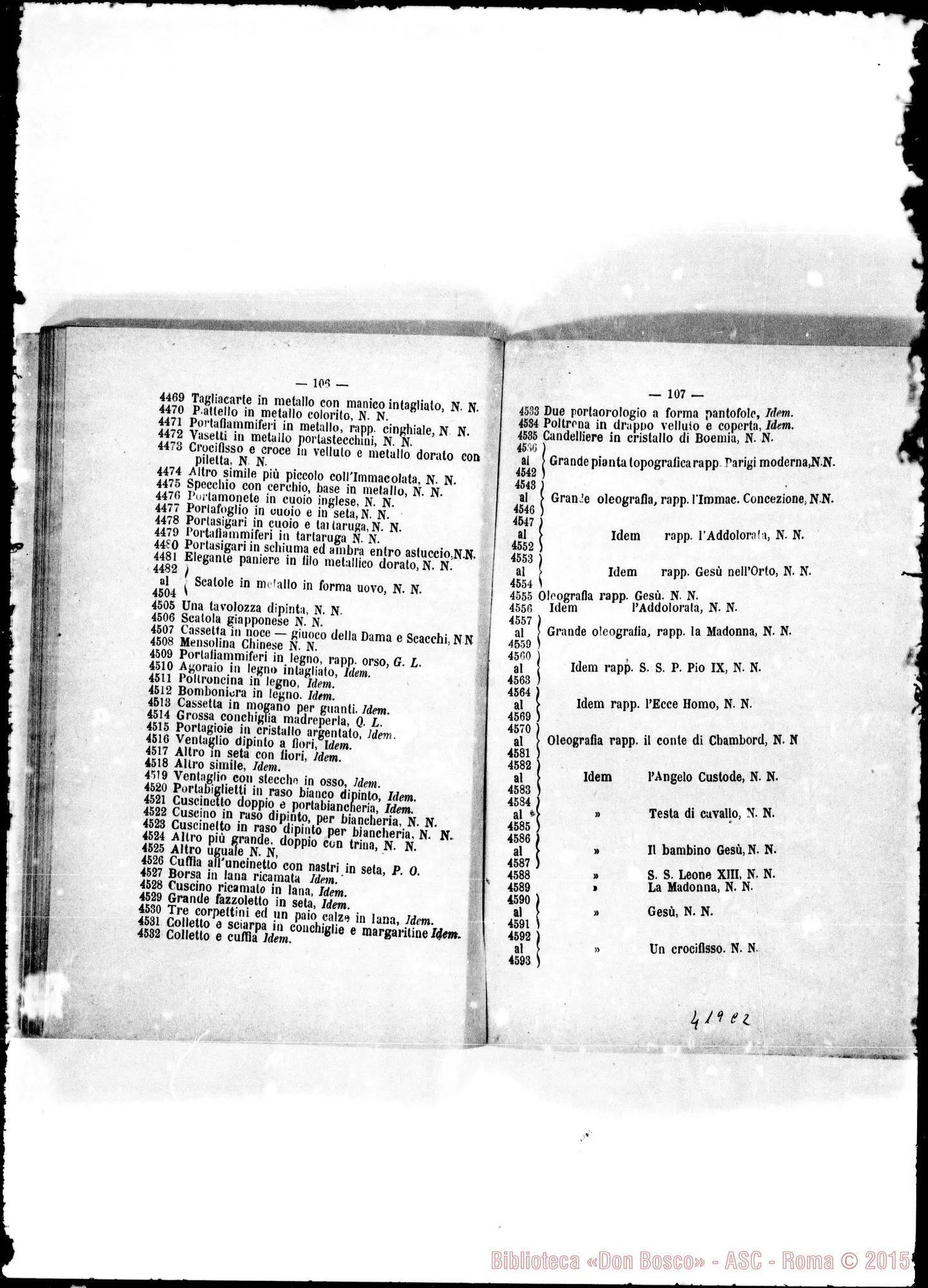 Fotogramma C 2 — 1885: Elenco dei doni deha Lotteria…