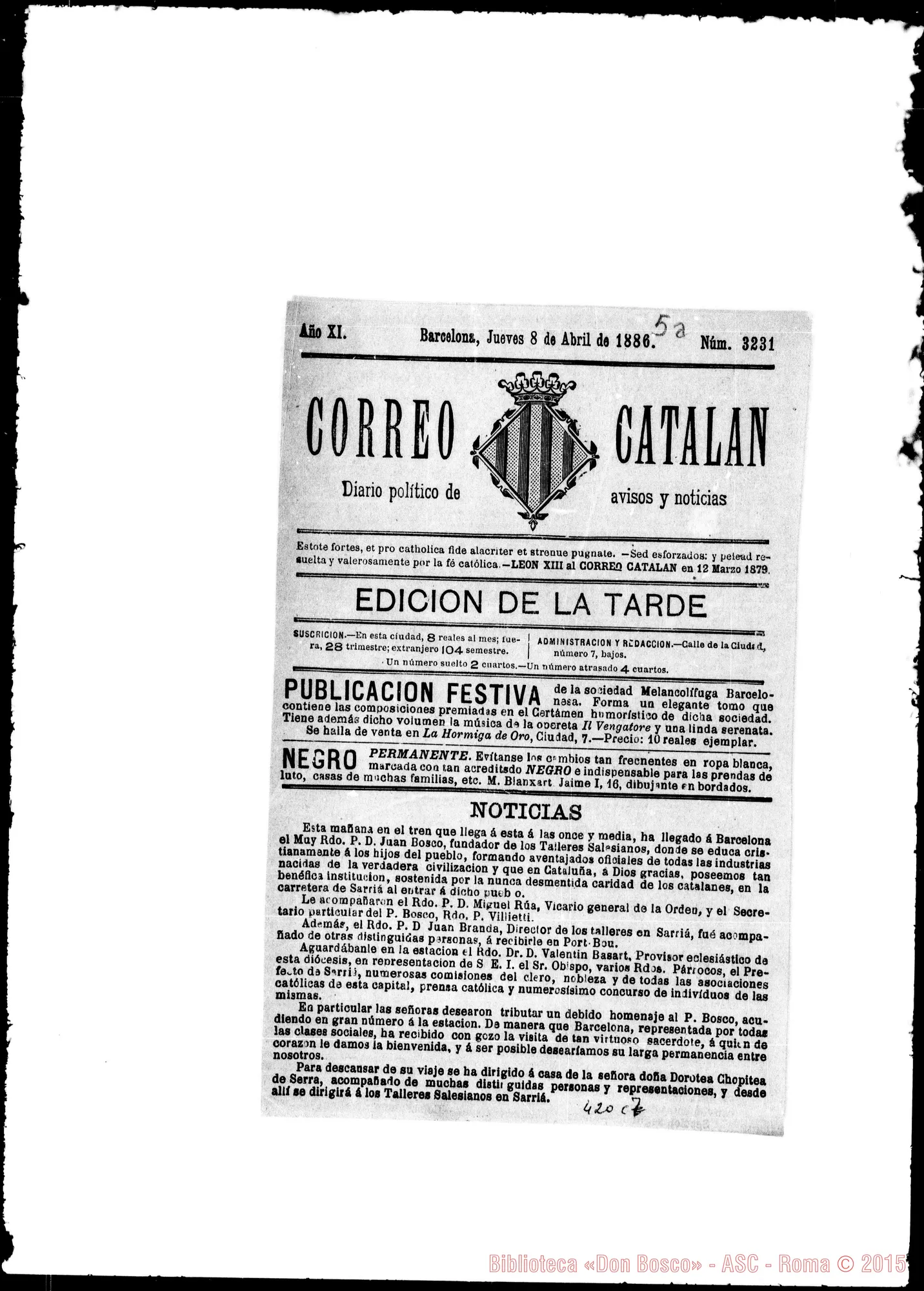 Fotogramma C 7 — Correo Catalán: «Esta mañana en el tren…»
