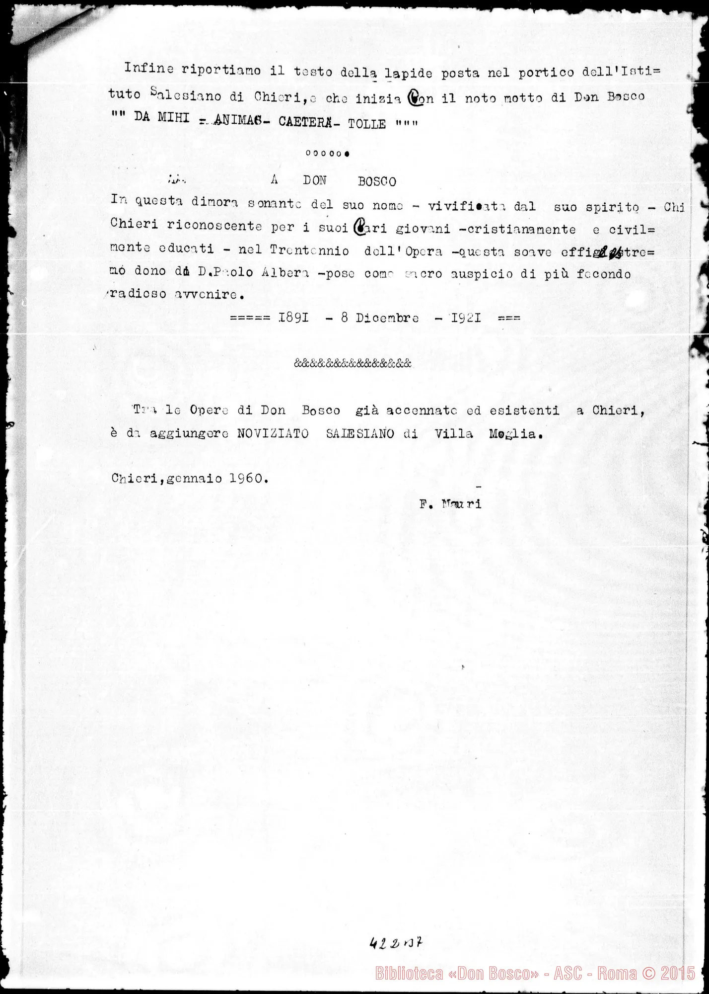 Fotogramma B 7 — Chieri: Testimonianze del soggiorno A Chieri…
