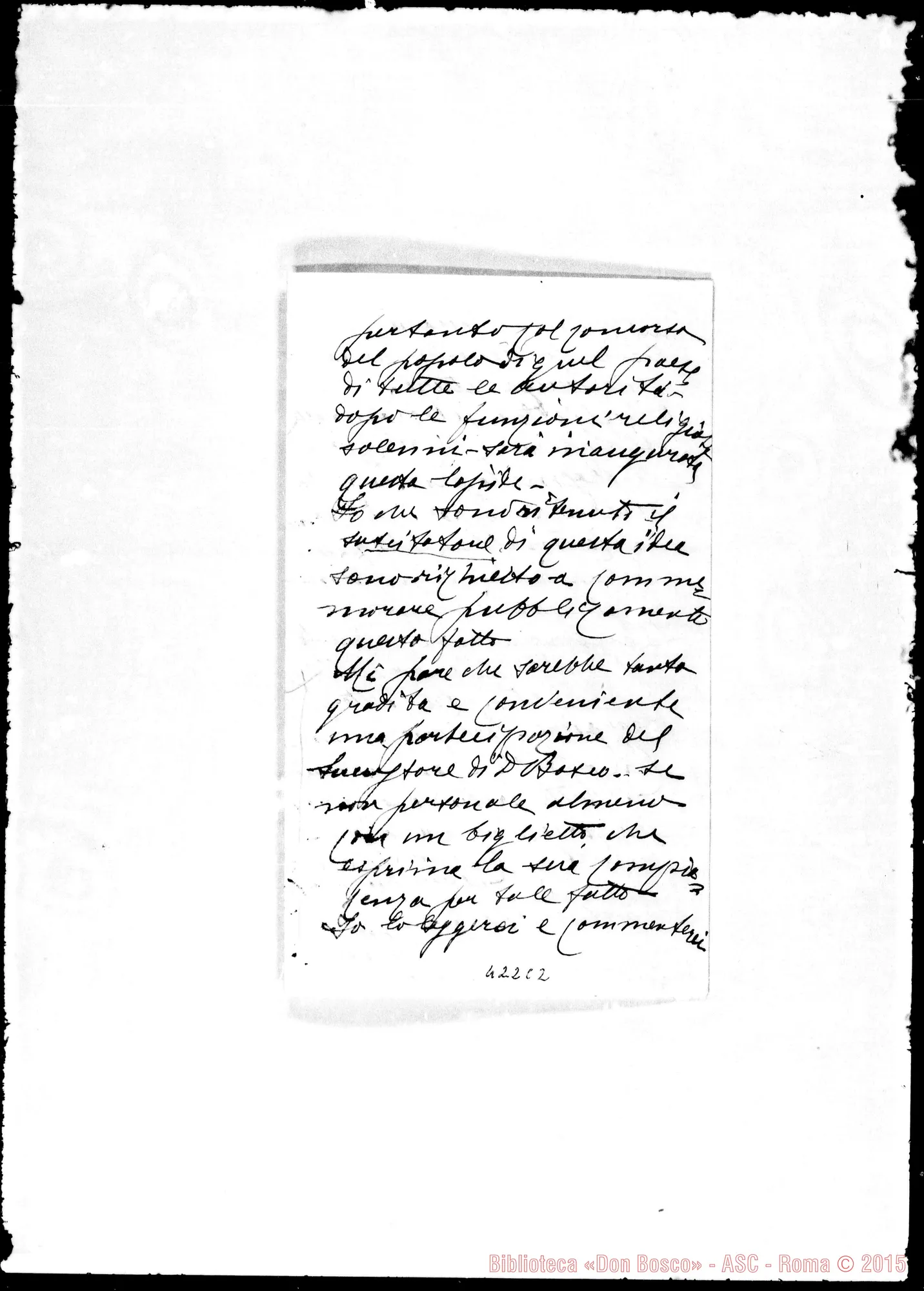 Fotogramma C 2 — Cremolino: Giuseppe Rossi-D. Ricaldone. Lettera Relazione