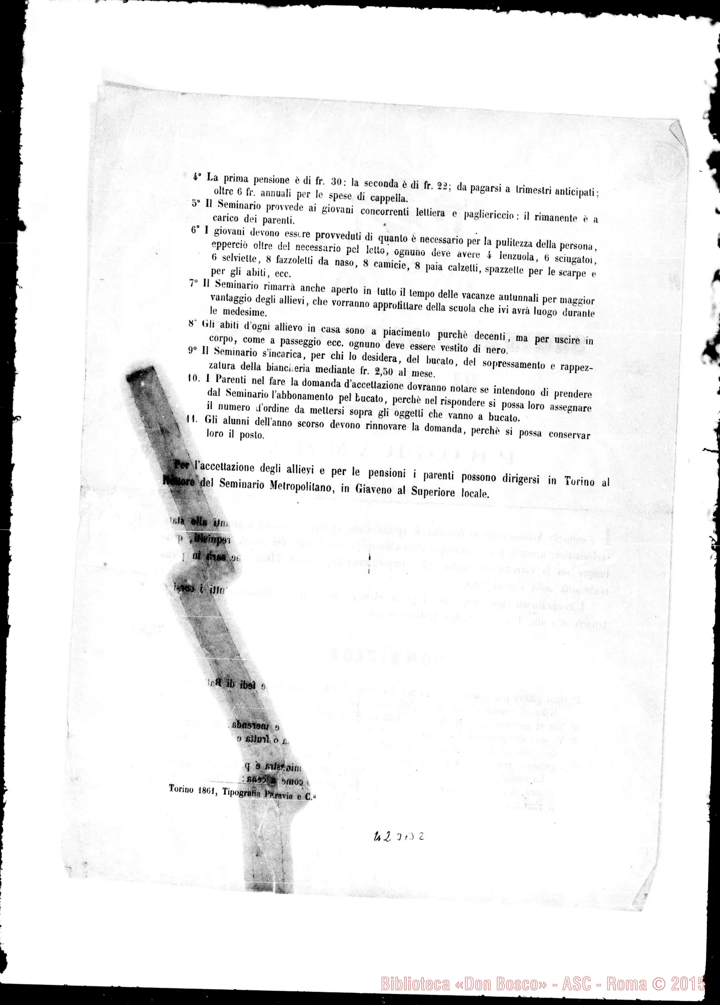 Fotogramma B 2 — Seminario Vescovile: Programma