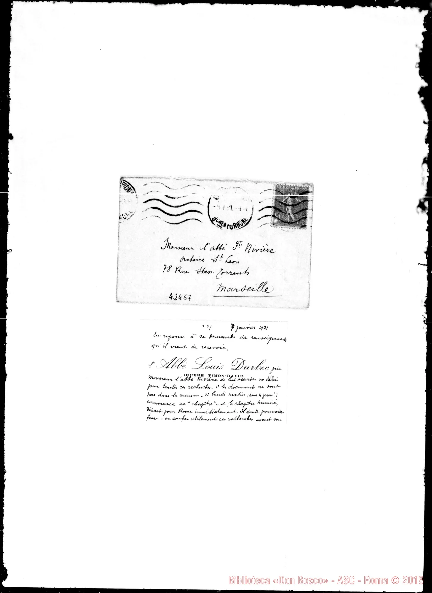 Fotogramma E 7 — Abbé Louis Durbec-Abbé Rivière