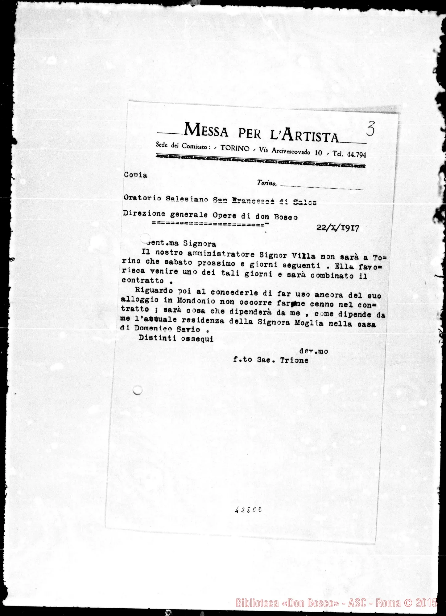 Fotogramma C 2 — Trione-Direz. Generale Opere D. Bosco
