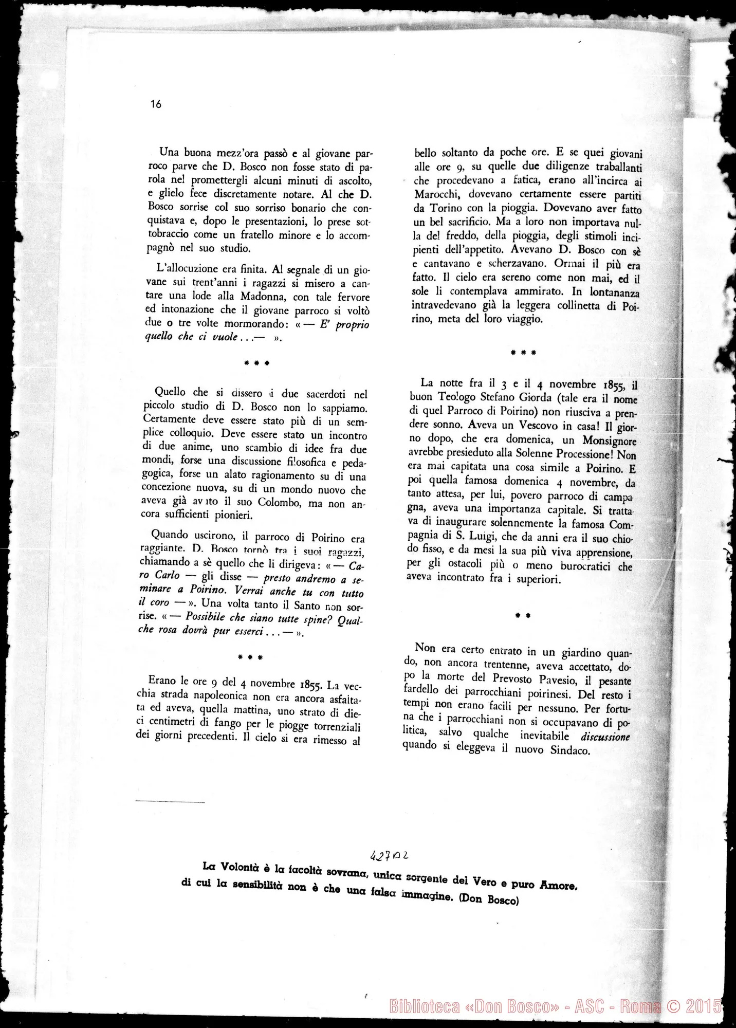 Fotogramma B 2 — Poirino: Don Bosco A Poirino. Stampato