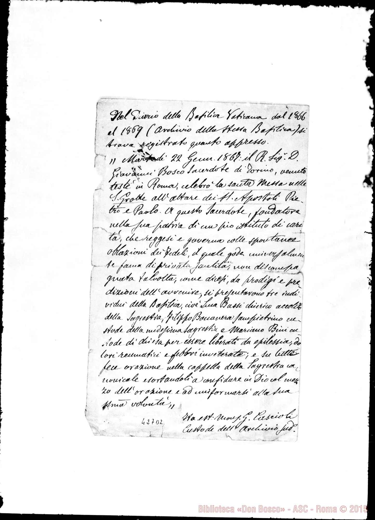 Fotogramma D 2 — Roma: Nel diario della Basilica Vaticana