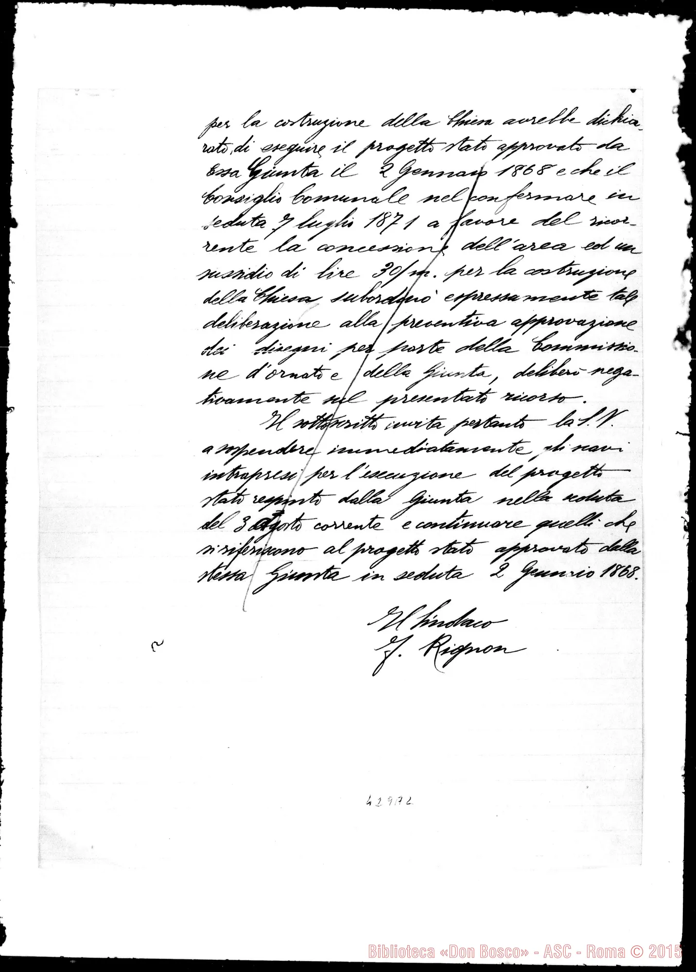 Fotogramma A 2 — Sindaco Rignon