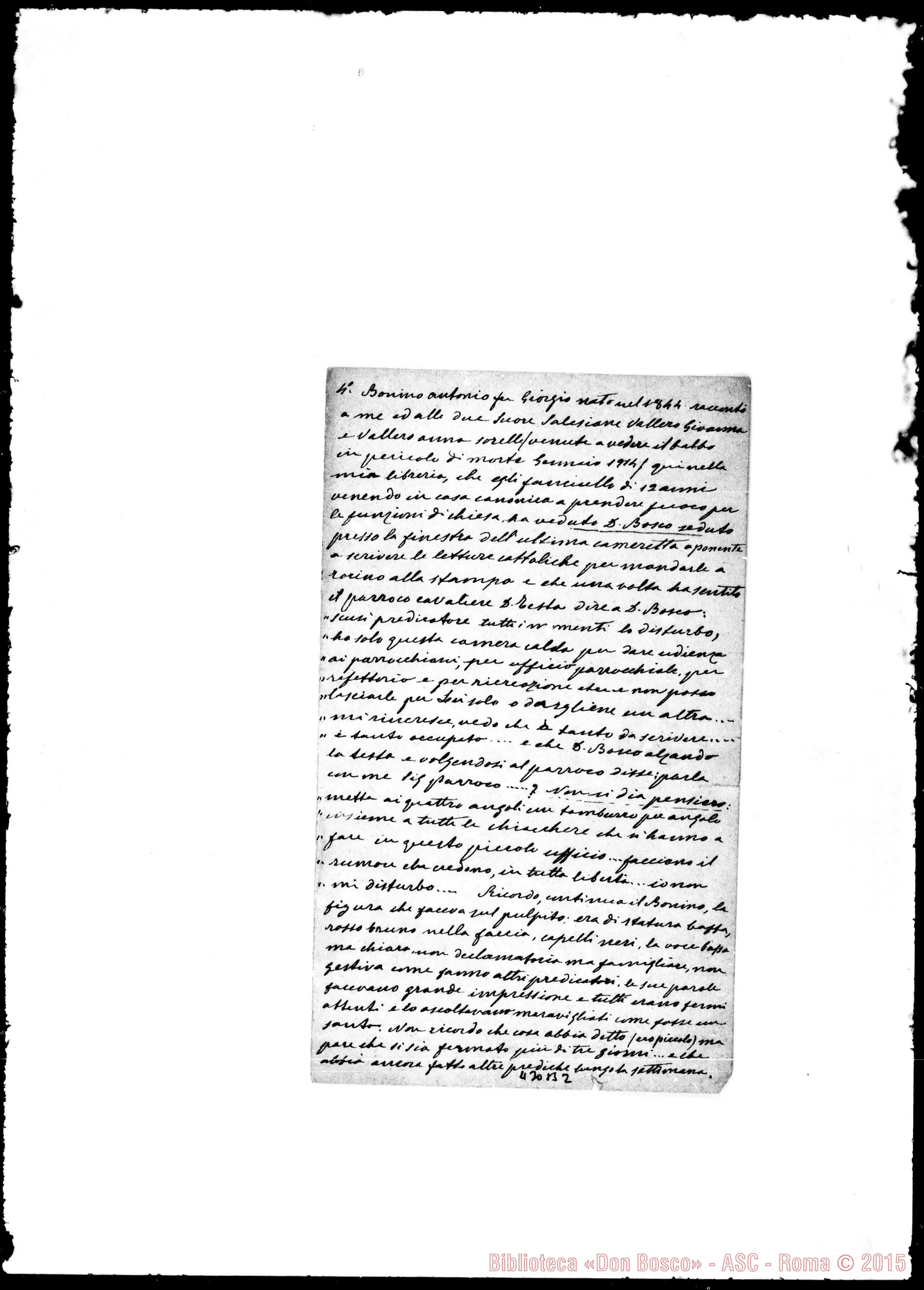 Fotogramma B 2 — Torre S. Giorgio: Memorie del Ven. D. Bosco