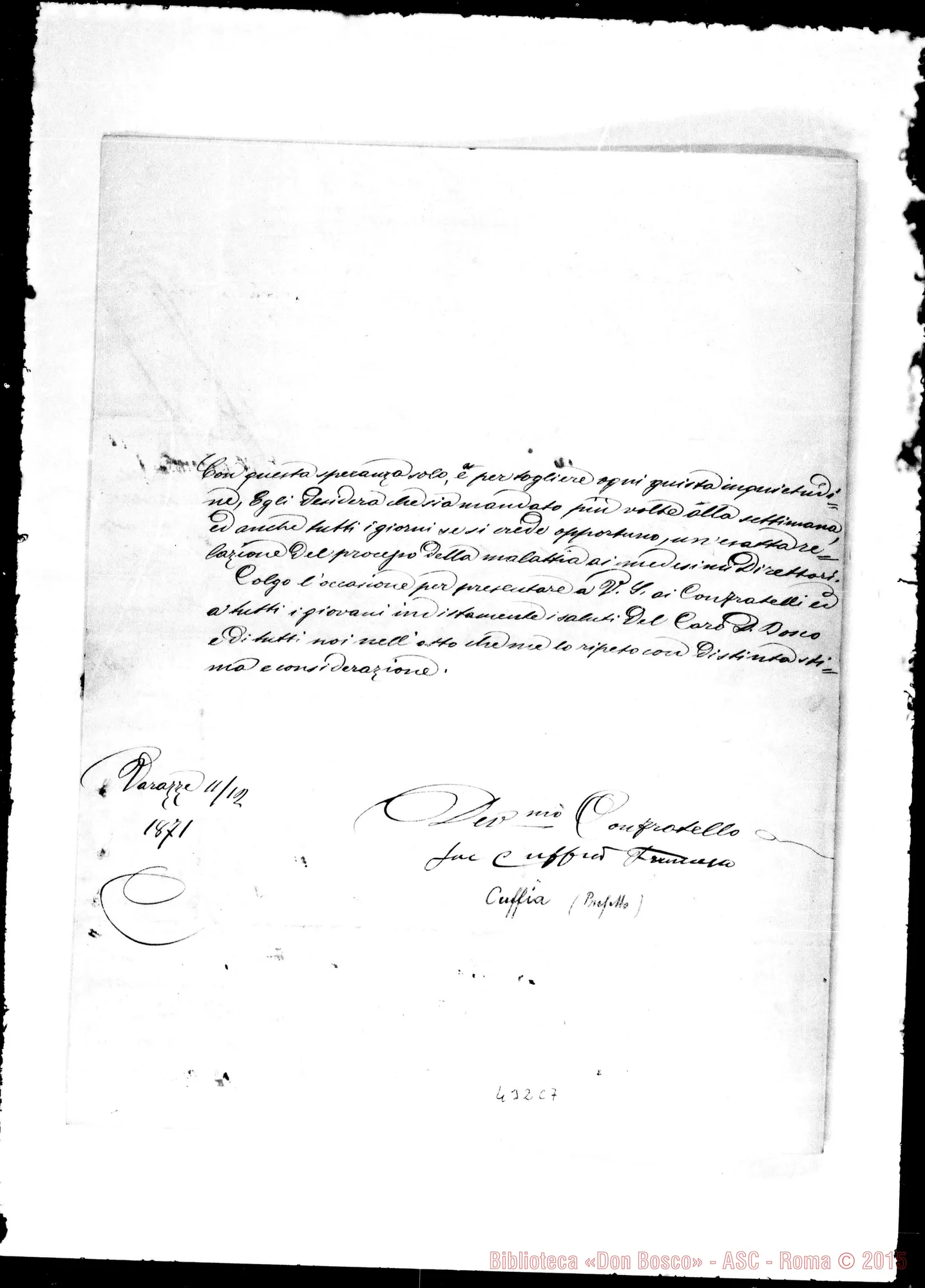 Fotogramma C 7 — Sac. Cuffia Francesco-Rua. Acclusa un’altra da D. Cuffia-Rua