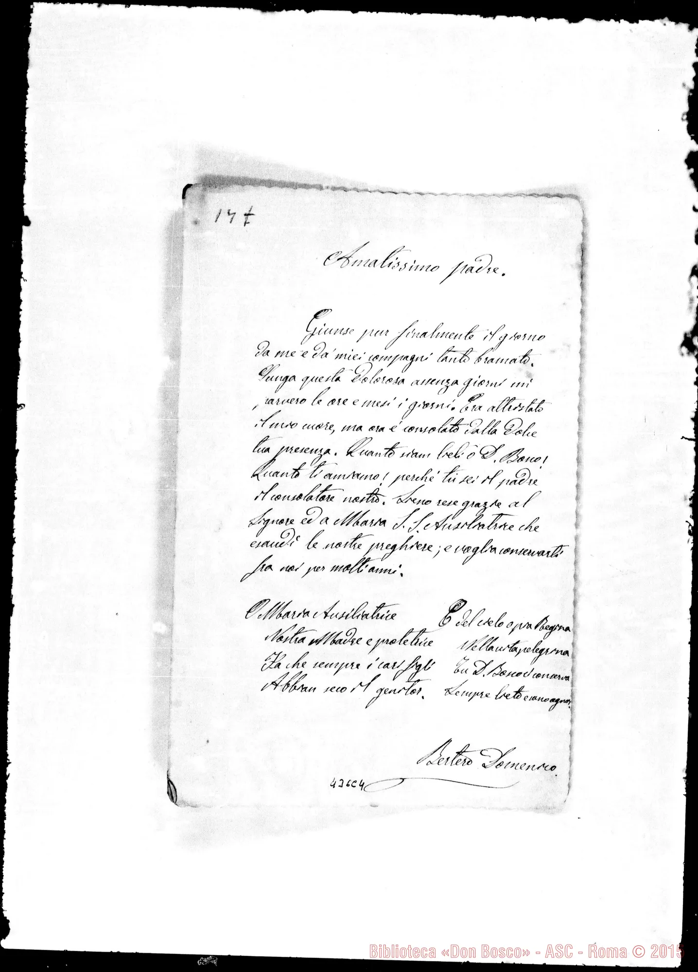 Fotogramma C 4 — Bertero Domenico. Composizione