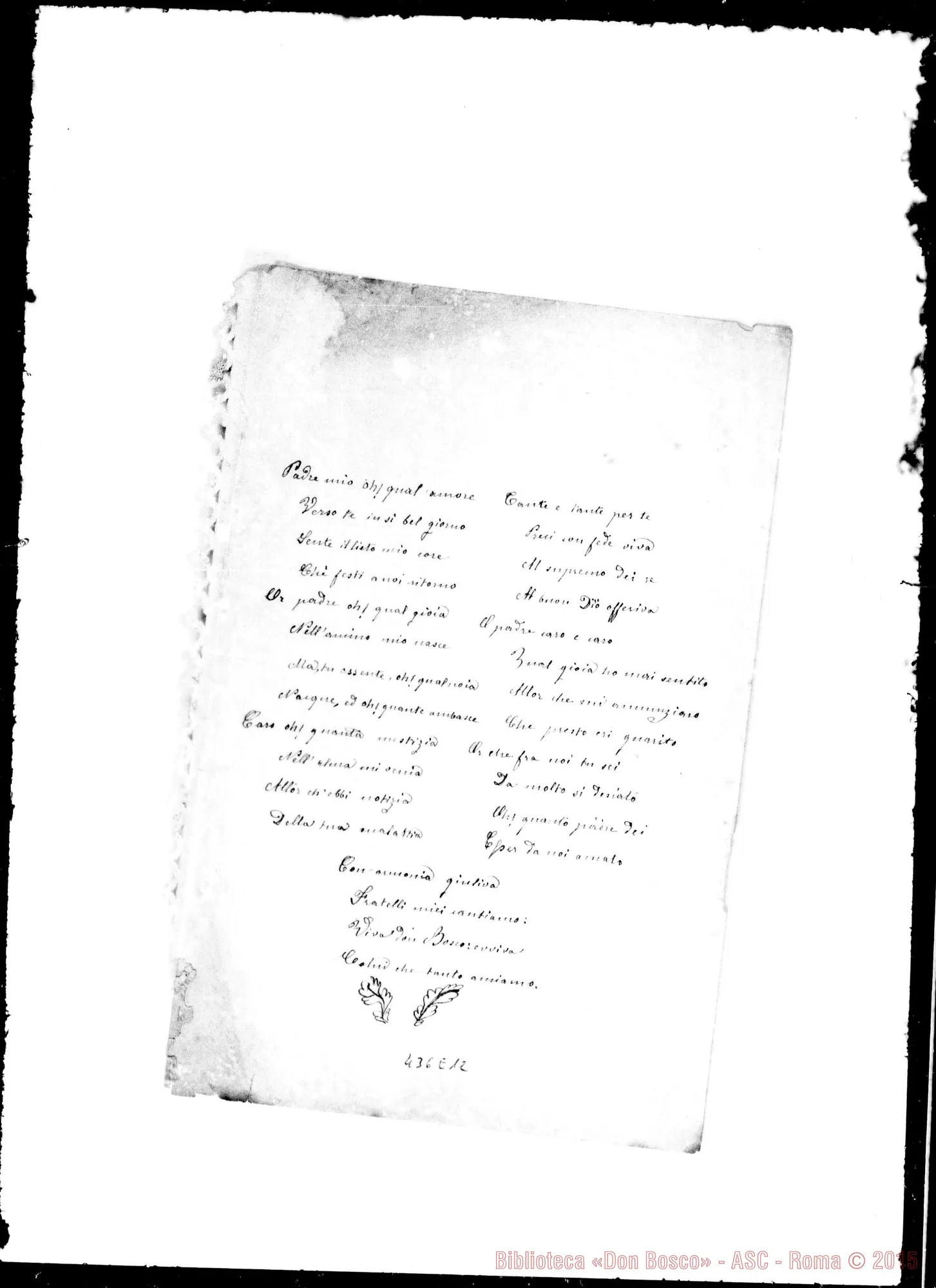 Fotogramma E 12 — Poesia