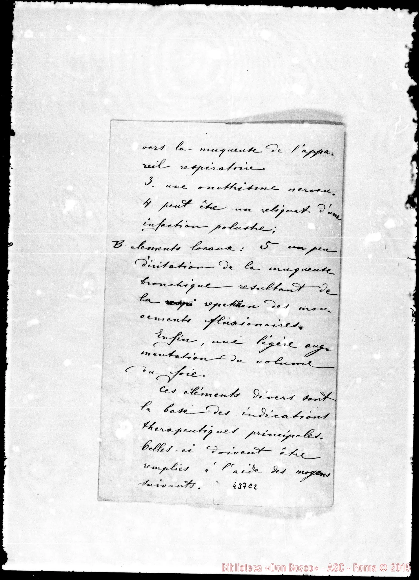 Fotogramma C 2 — Copia ms. del documento del dottor Combai