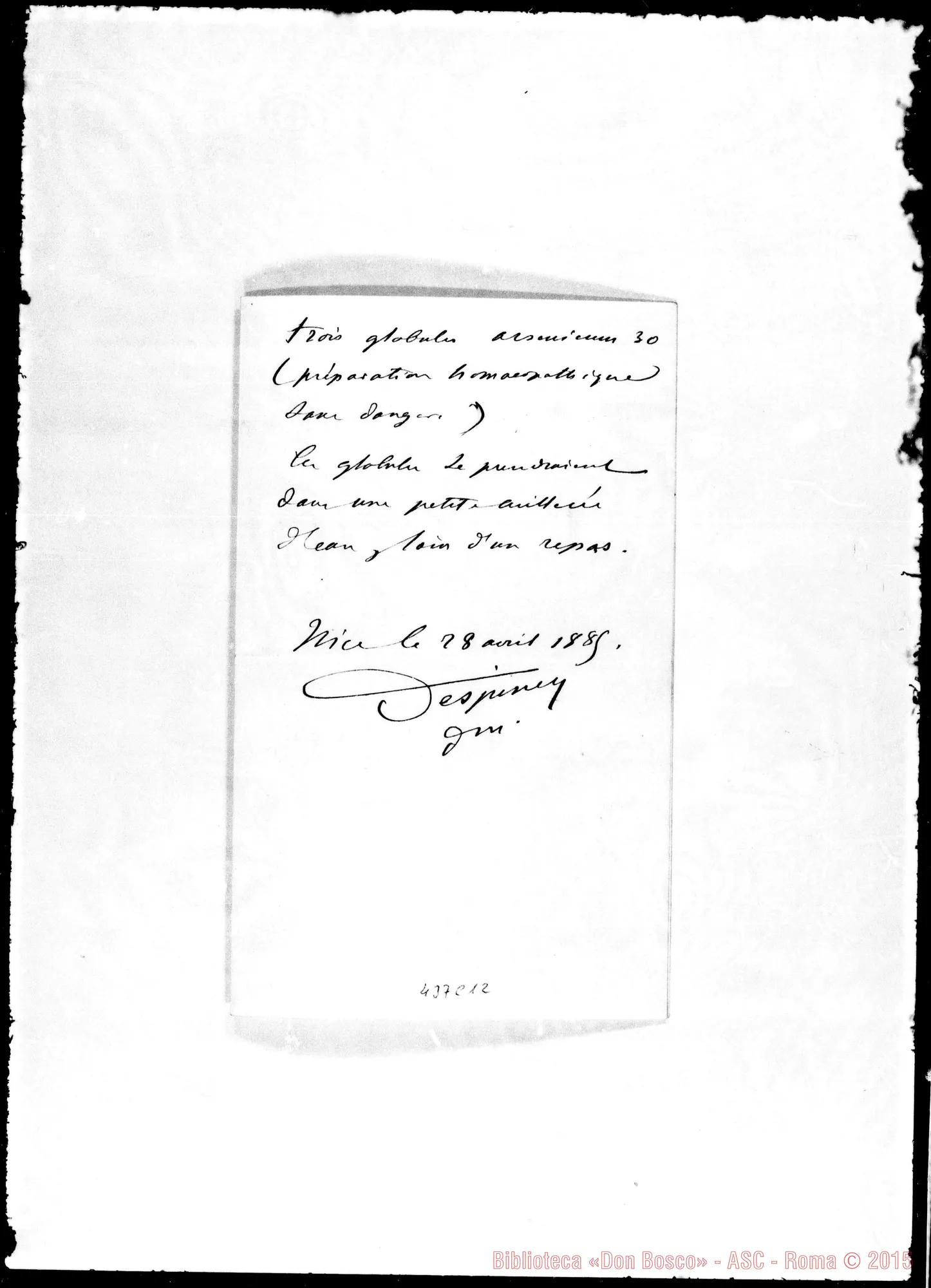 Fotogramma C 12 — Lettera: Despiney-Bosco