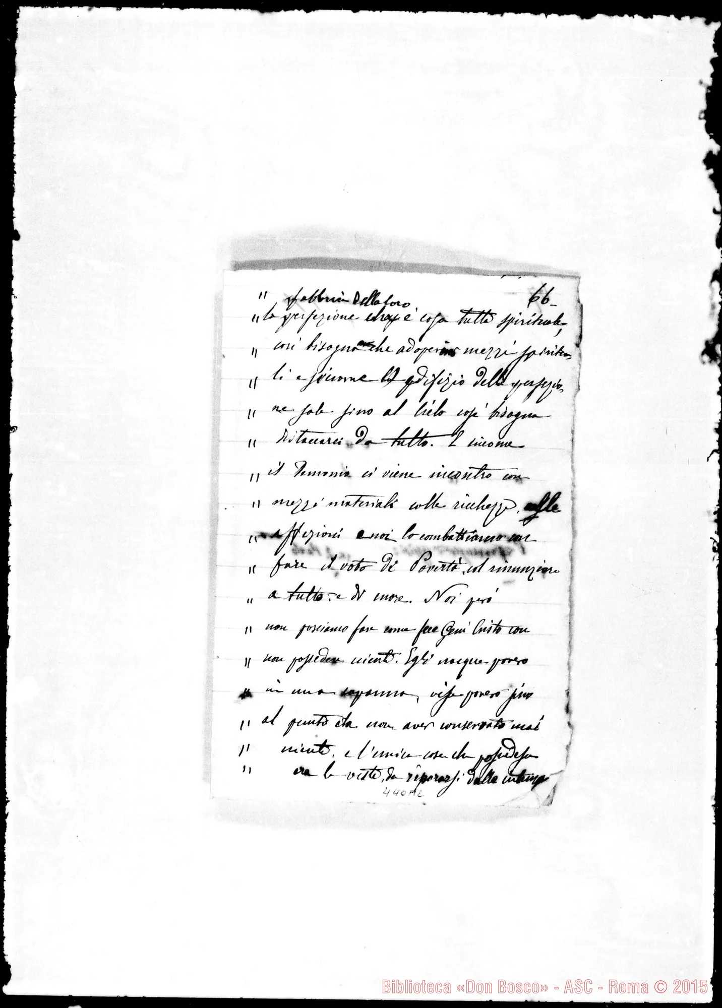 Fotogramma A 2 — «Esercizi dei preti E chierici…» Trofarello 1867