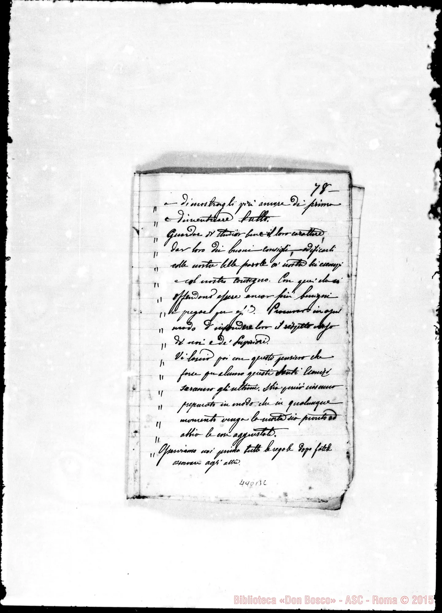 Fotogramma B 2 — «Esercizi dei preti E chierici…» Trofarello 1867