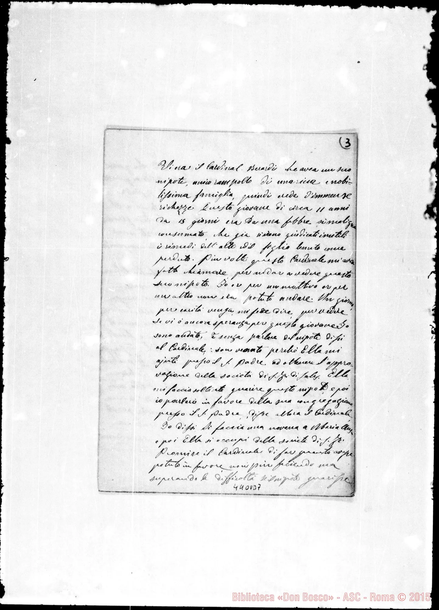 Fotogramma B 7 — Conferenza ai confratelli la sera del 7 marzo 1869