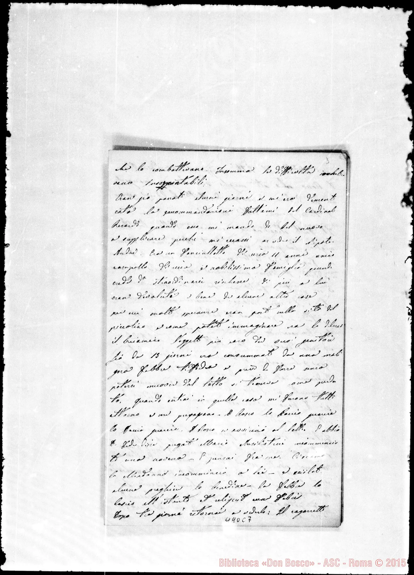 Fotogramma C 7 — «E vostro vivo desiderio…» Ms. di Lemoyne
