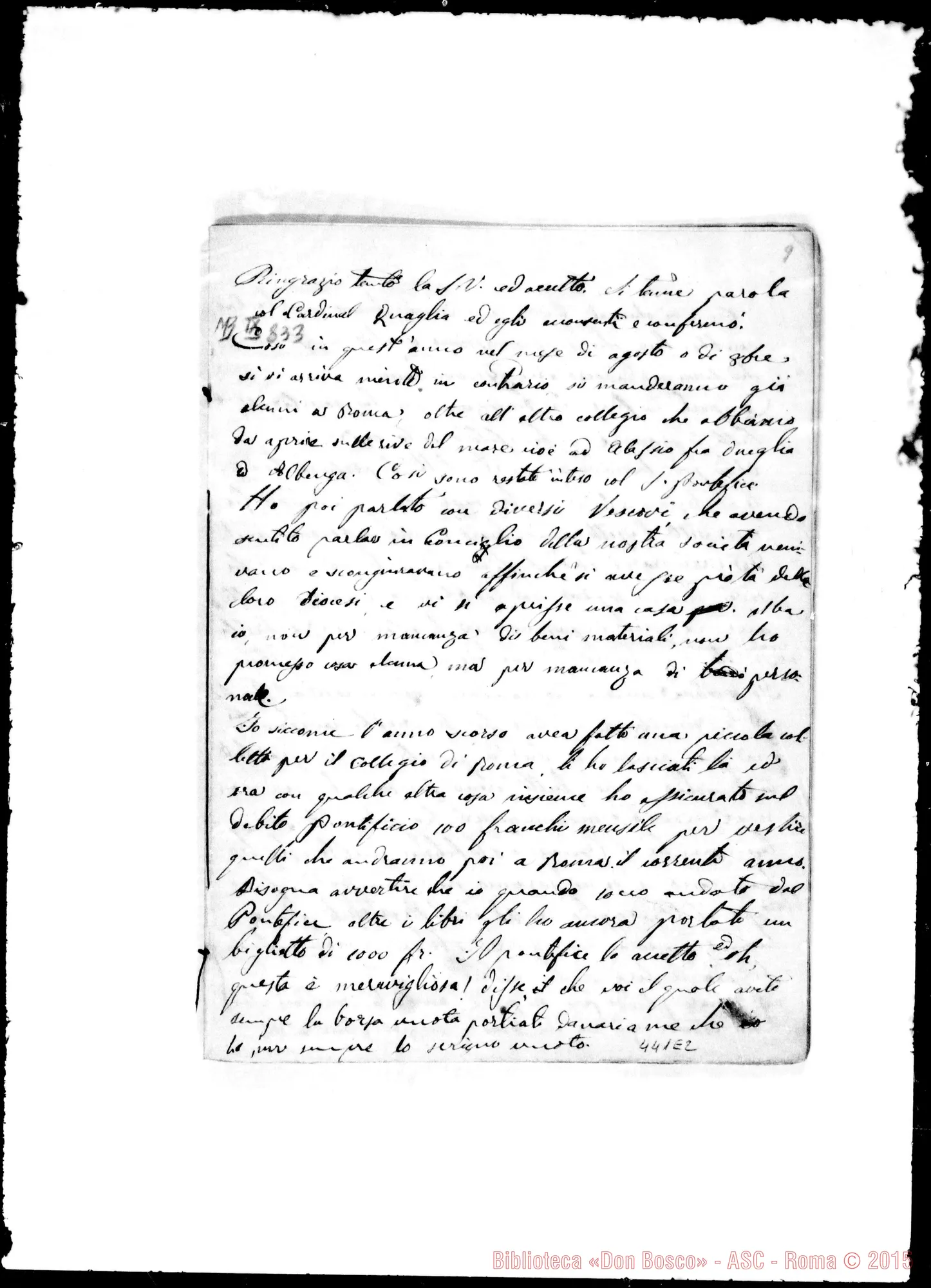 Fotogramma E 2 — Conferenza nel primo lunedi di marzo del 1870
