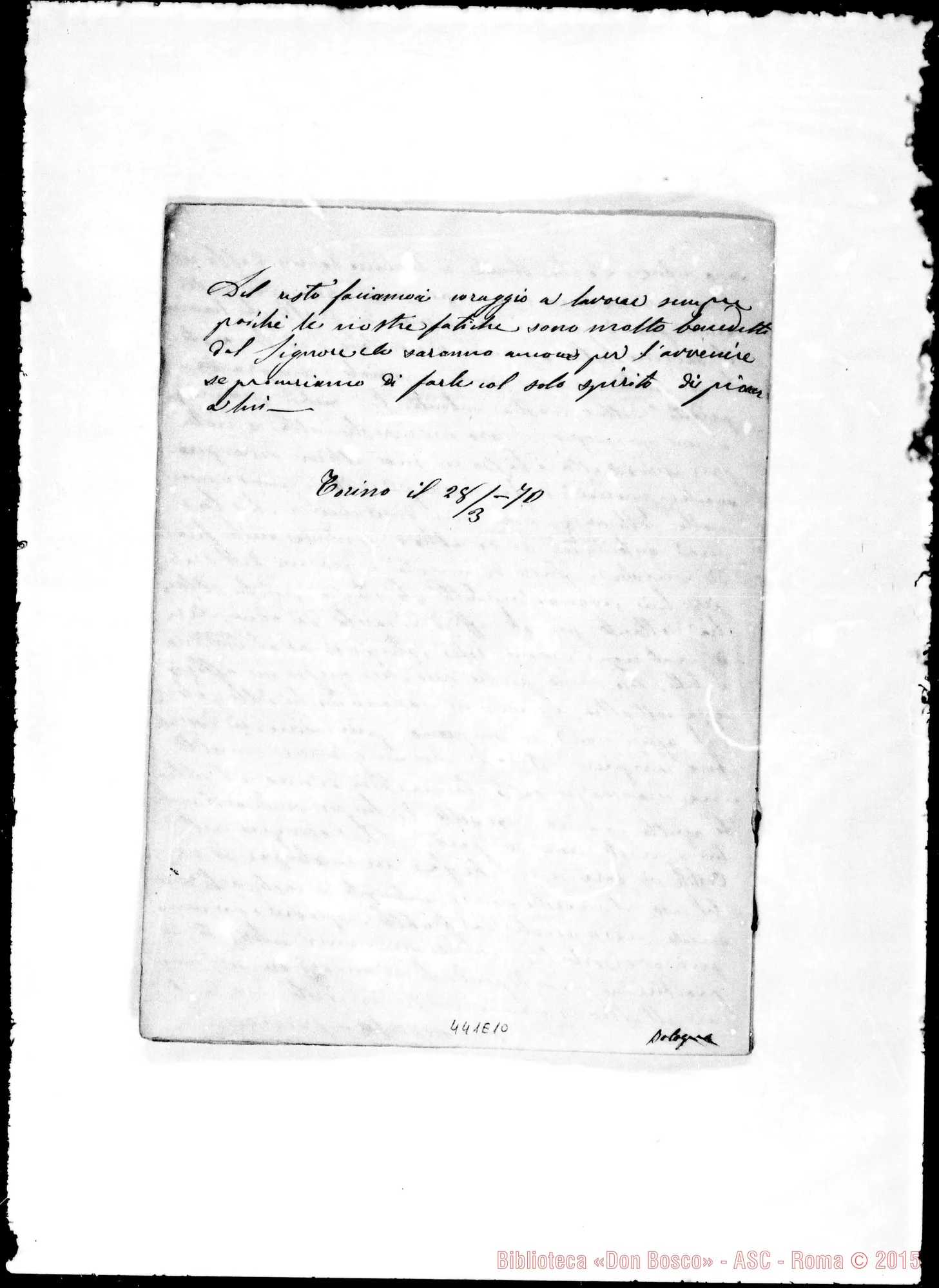 Fotogramma E 10 — Conferenza del 27 marzo 1870