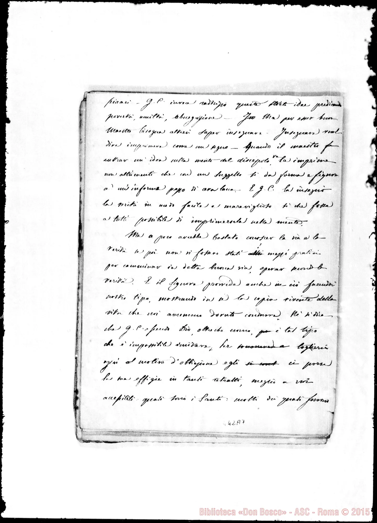 Fotogramma A 7 — Conferenze agli aspiranti. Appunti di D. Cesare Chiala: 1872-1875