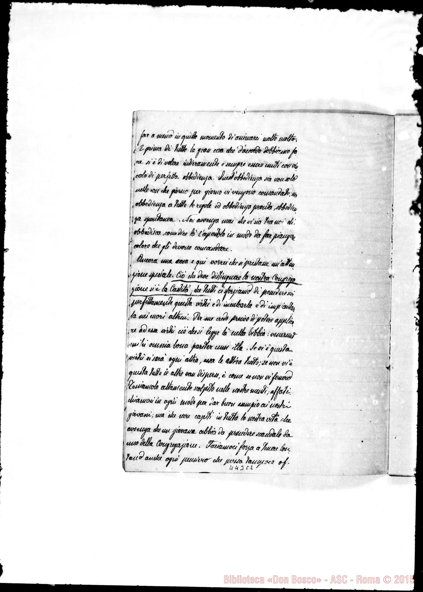 Fotogramma C 2 — Conferenza nella sera del giorno di Pentecoste 1876. Ms. Barberis
