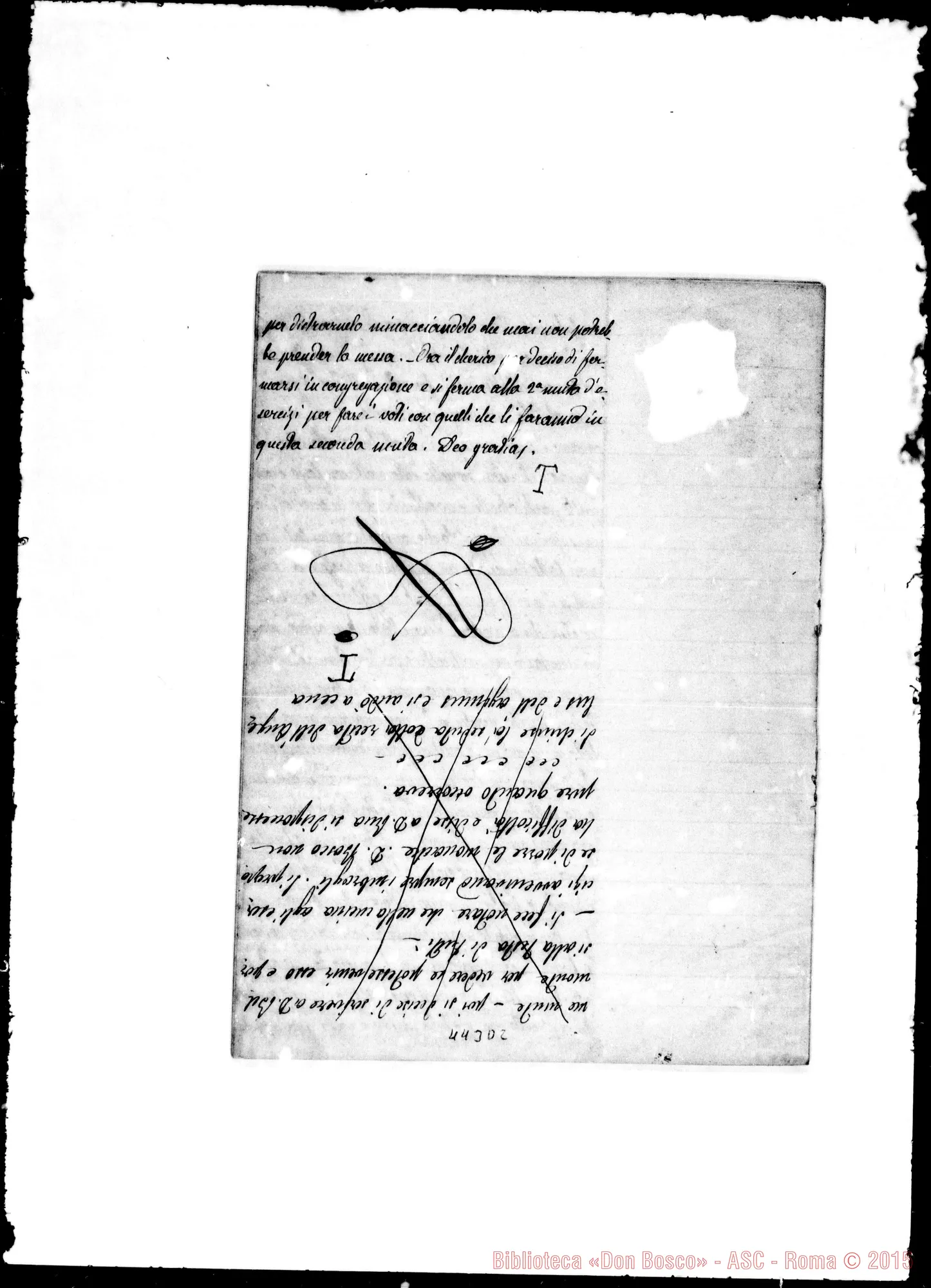 Fotogramma D 2 — Conferenza nella sera del giorno di Pentecoste 1876. Ms. Barberis