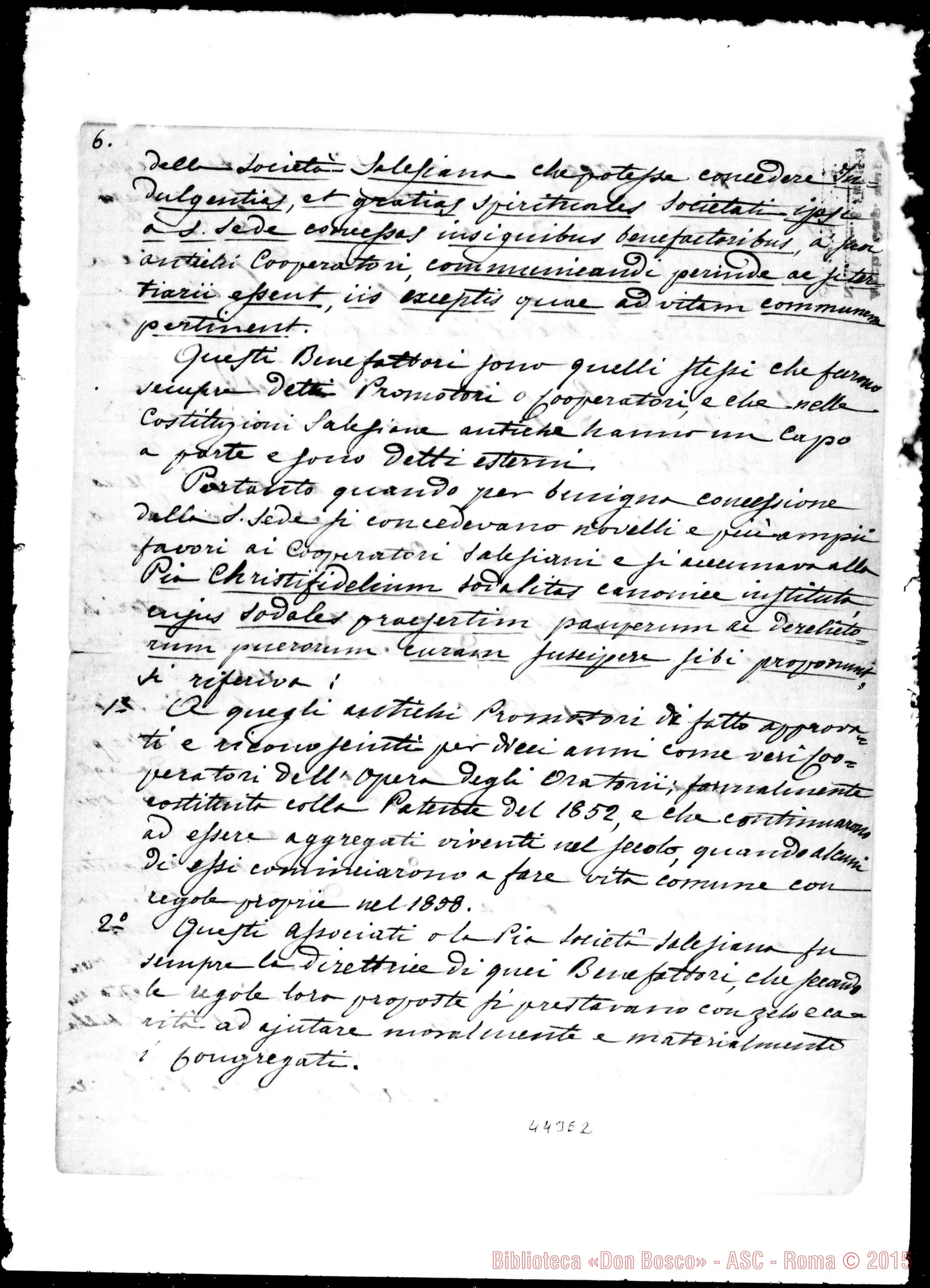 Fotogramma E 2 — Ai cooperatori in Roma. Nel 1878