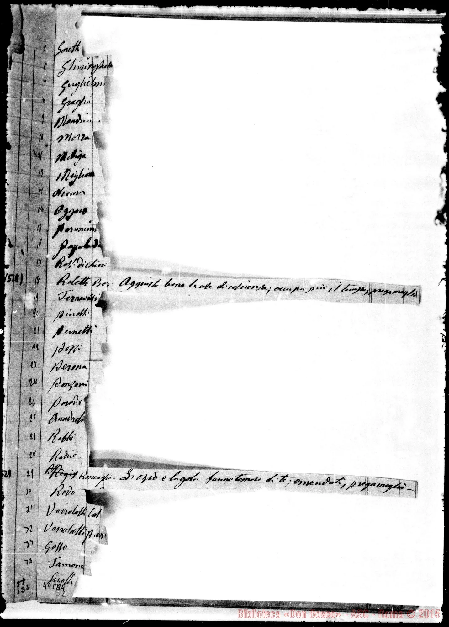 Fotogramma A 4 — Libro Mastro, contenente, tra appunti di contabilità, «Fioretti della Madonna». 1862 Ms. autogr. Bosco