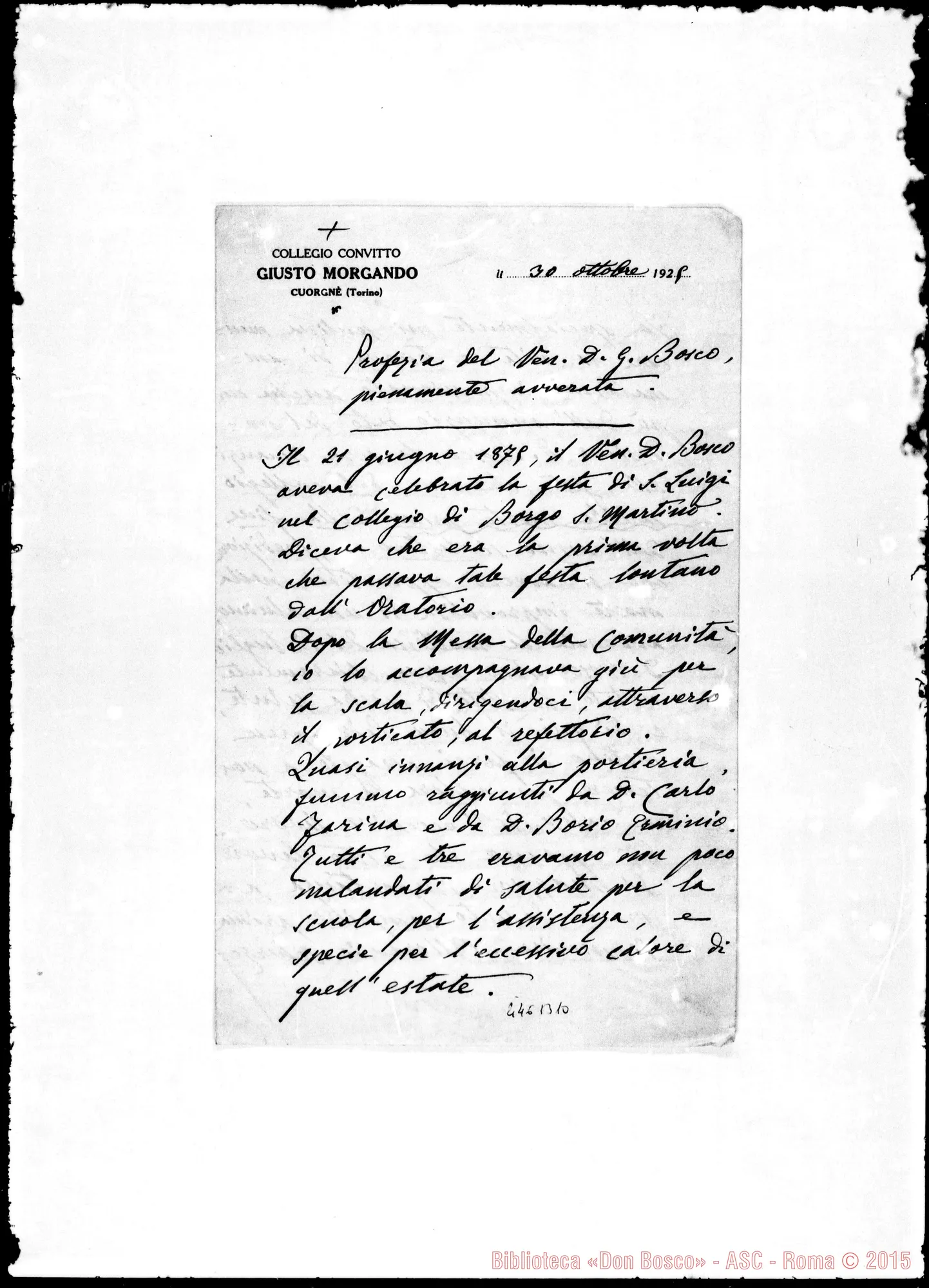Fotogramma B 10 — Angelo Maria Rocca