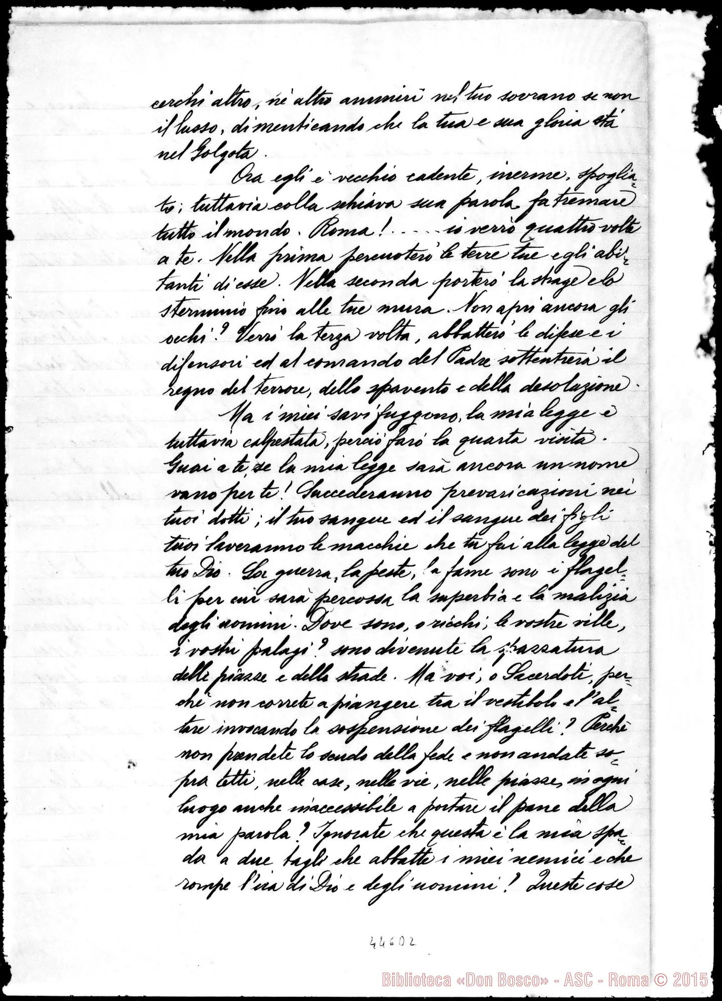 Fotogramma D 2 — Scritture riguardanti la profezia dei due pleniluni di maggio. Ms.