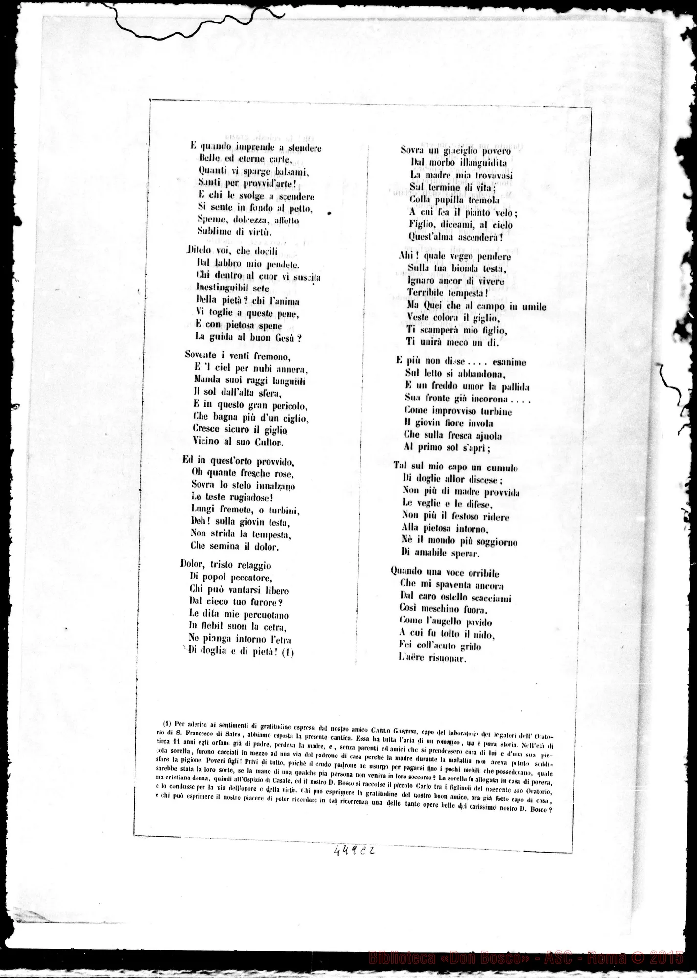 Fotogramma C 2 — Onoranze A D. Bosco in vita dall’anno 1853 al 1888