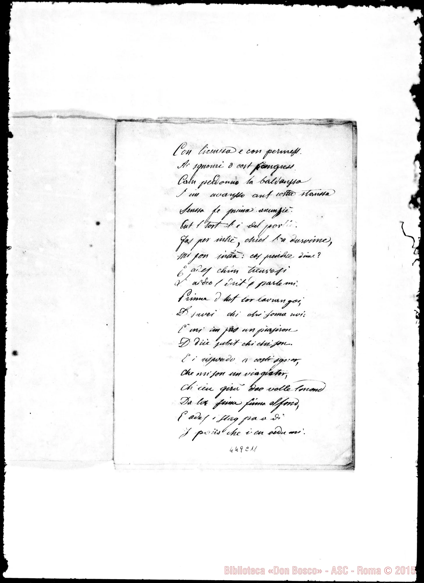 Fotogramma C 11 — Onoranze A D. Bosco in vita dall’anno 1853 al 1888
