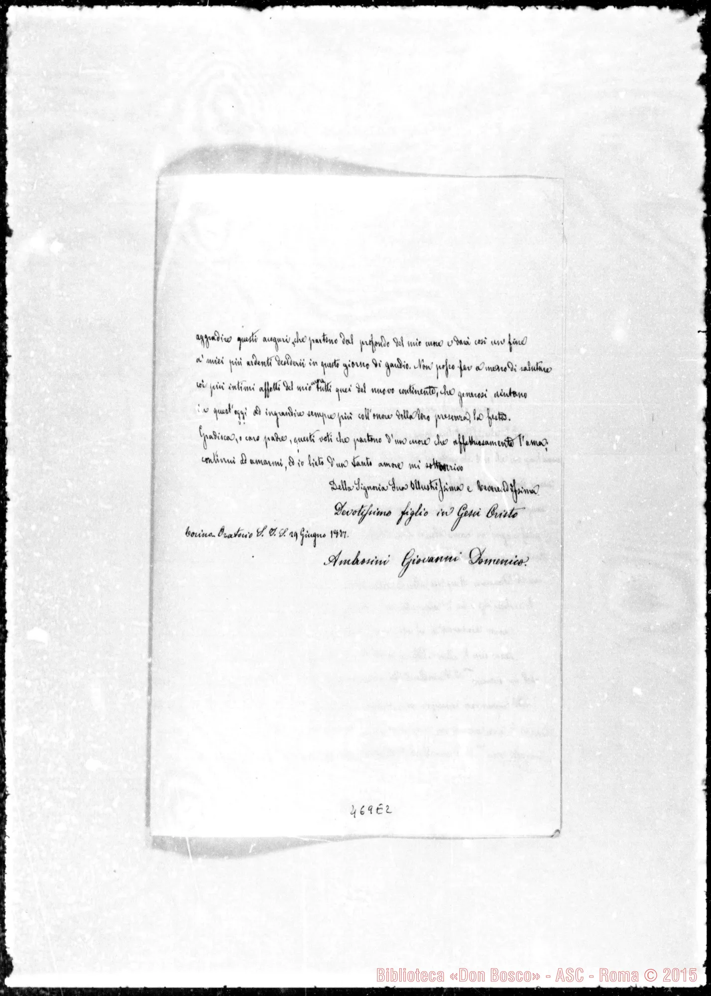 Fotogramma E 2 — Onoranze: Poesie e lettere d’augurio in ordine alfabetico