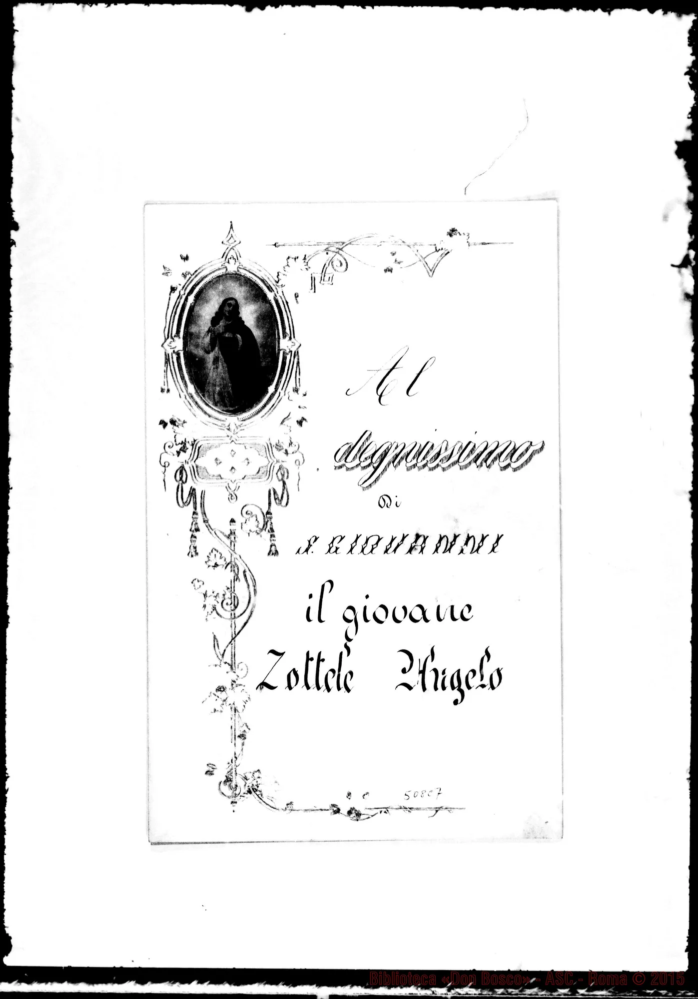 Fotogramma C 7 — Onoranze: Poesie e lettere d’augurio in ordine alfabetico