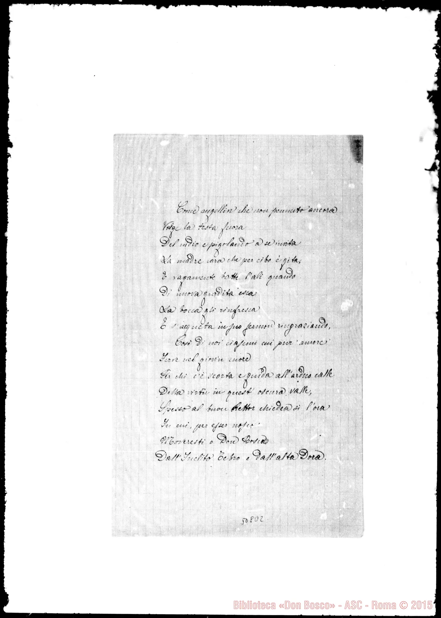 Fotogramma D 2 — Onoranze A D. Bosco. Diversi gruppi semplicemente numerati dall’ 1 al 352
