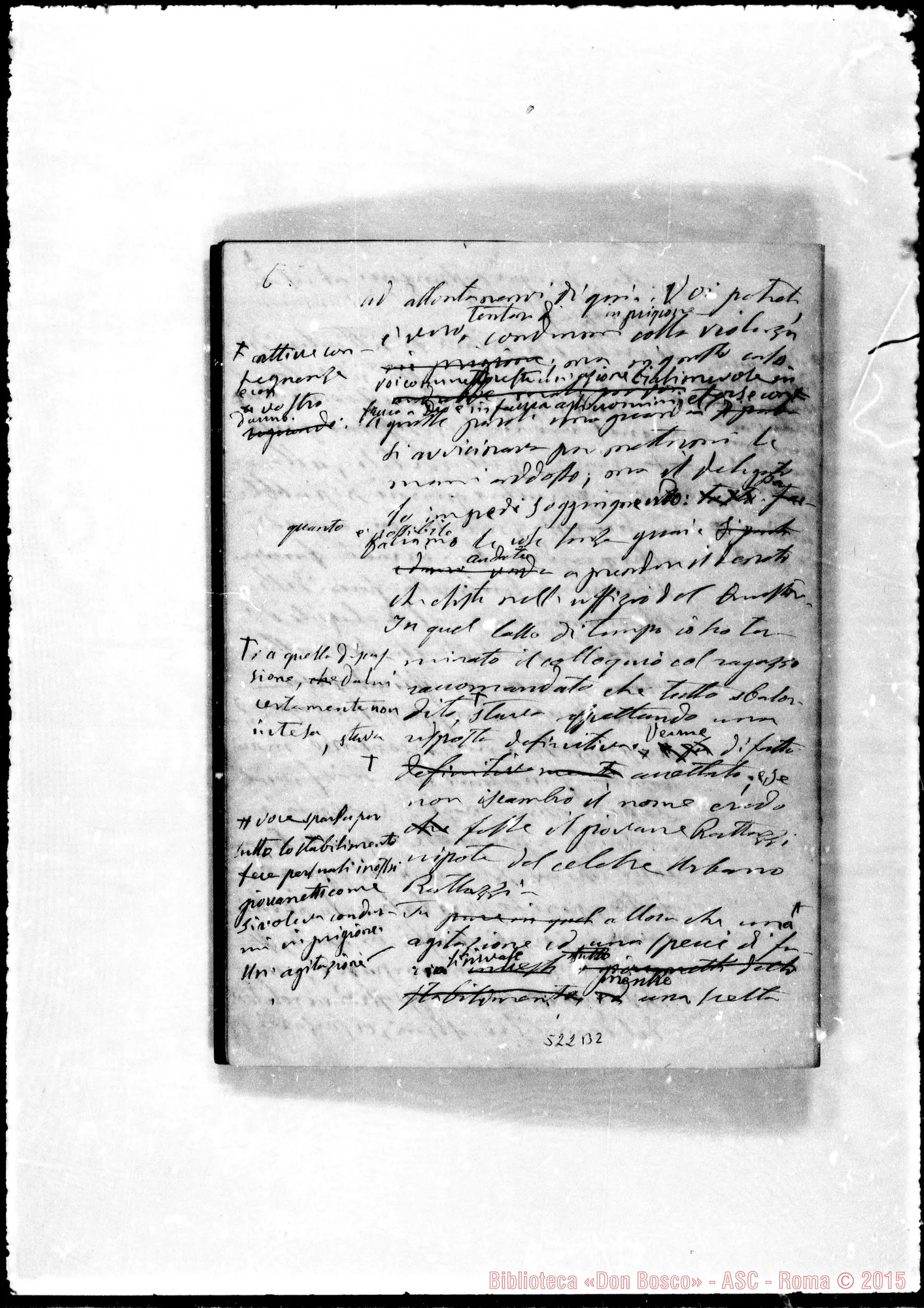 Fotogramma B 2 — (ASC 132) Sul nome «Autografi-perquisizioni»: PERQUISIZIONI Due quaderni interamente ms. Bosco