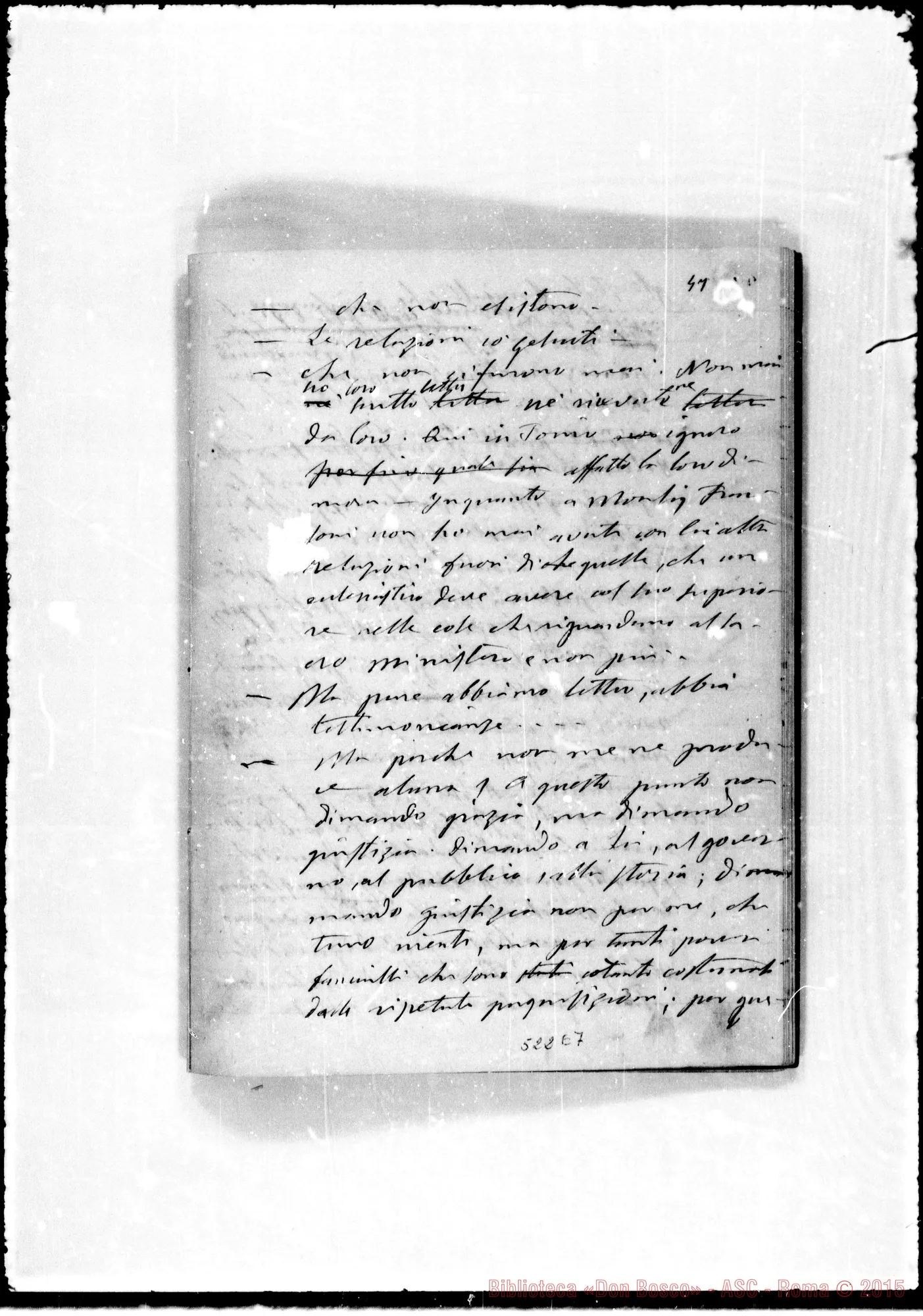 Fotogramma E 7 — (ASC 132) Sul nome «Autografi-perquisizioni»: PERQUISIZIONI Due quaderni interamente ms. Bosco