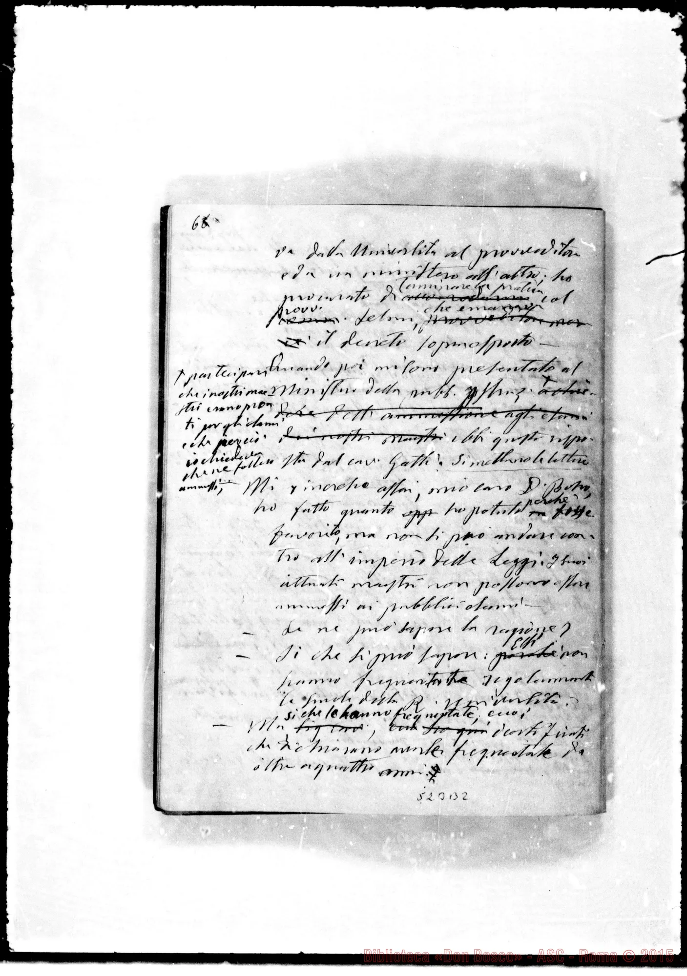 Fotogramma B 2 — (ASC 132) Sul nome «Autografi-perquisizioni»: PERQUISIZIONI Due quaderni interamente ms. Bosco