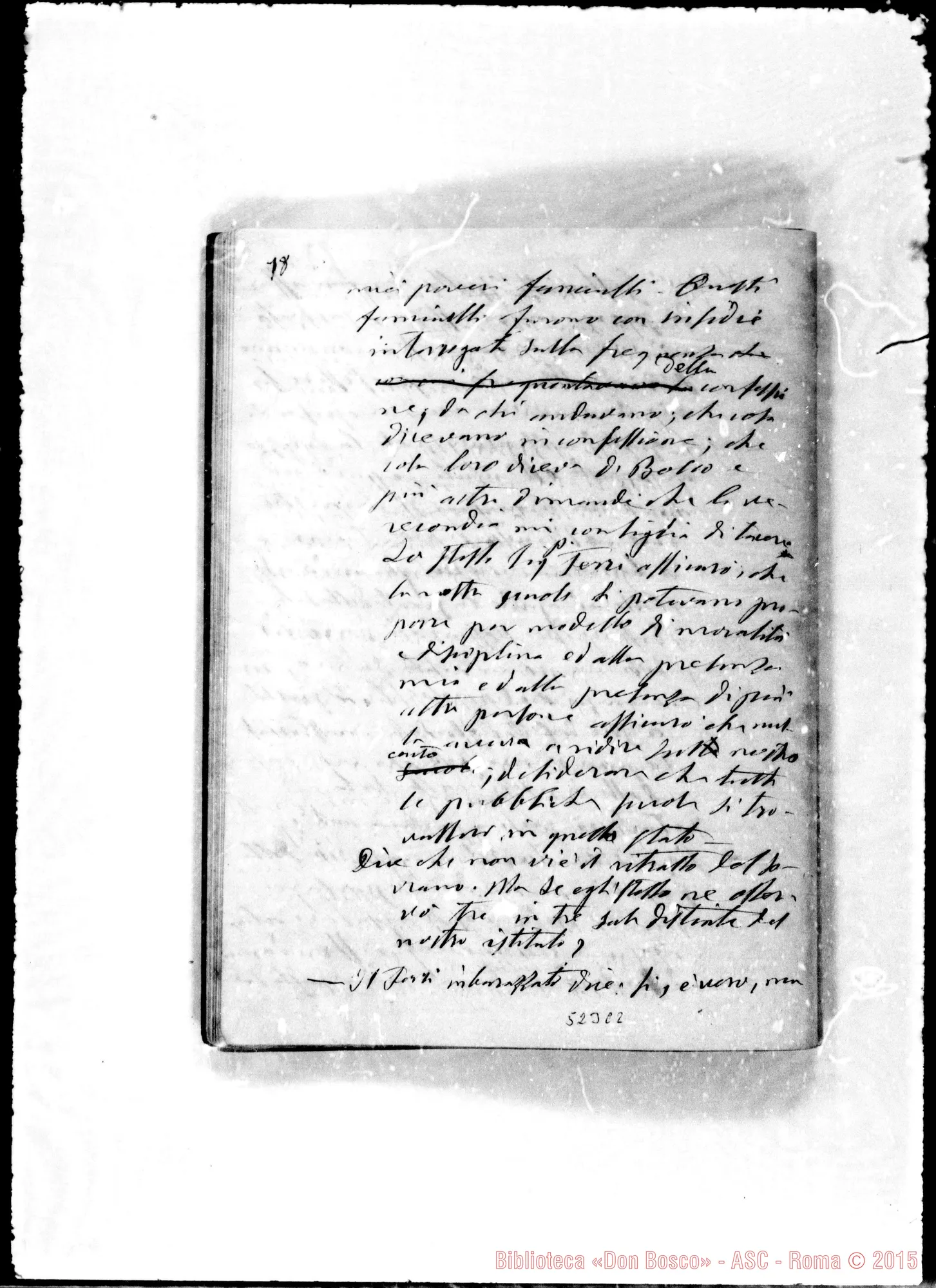 Fotogramma C 2 — (ASC 132) Sul nome «Autografi-perquisizioni»: PERQUISIZIONI Due quaderni interamente ms. Bosco