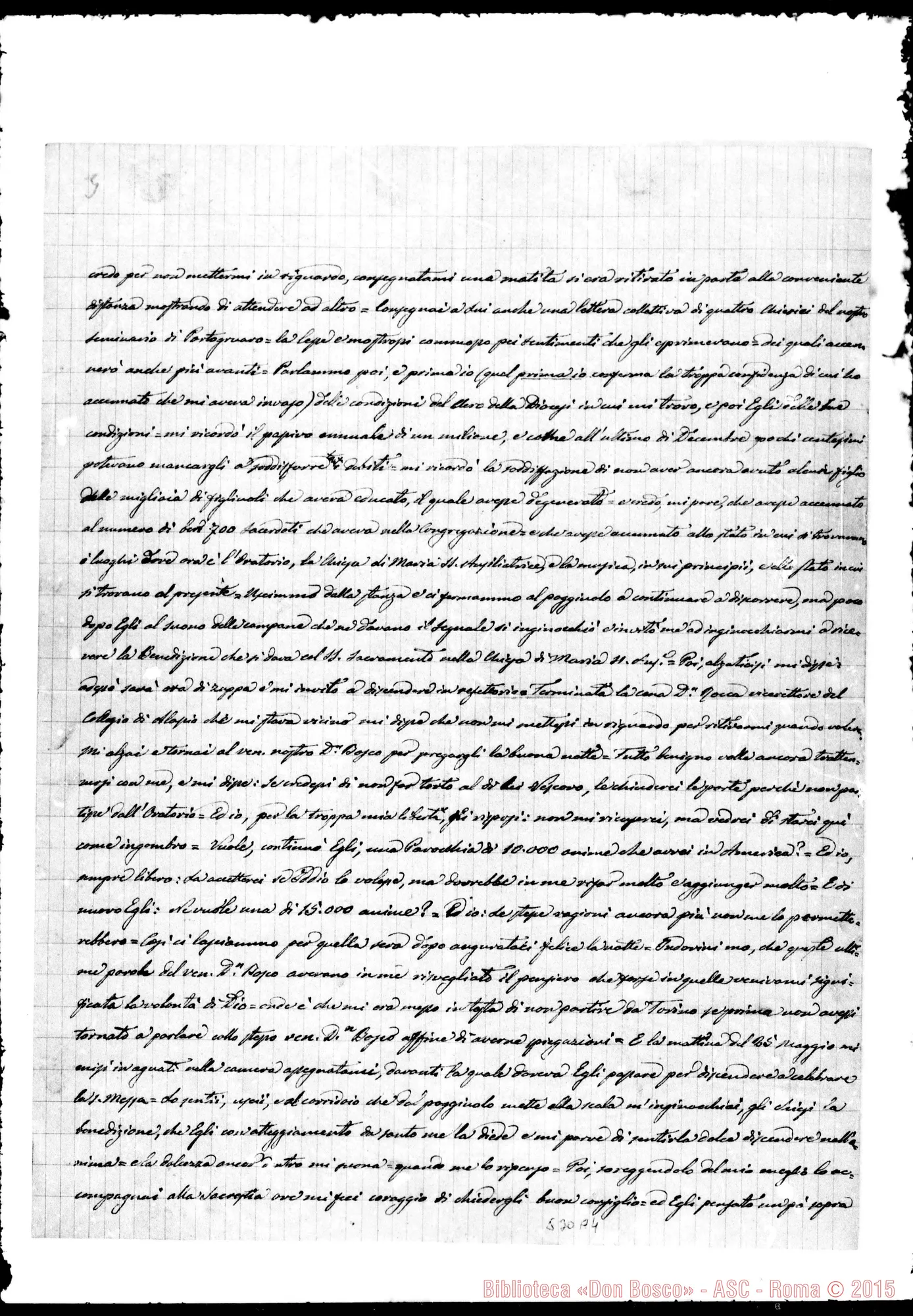 Fotogramma A 4 — Agnolutto Antonio, sac.: Trascrive lettera ricevuta da D. Bosco