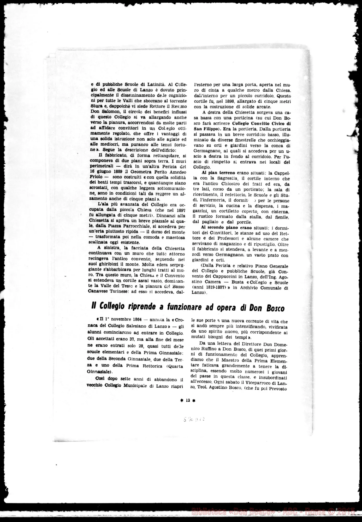 Fotogramma D 12 — «Ciò che i documenti d’archivio…» Giuseppe Ponchia