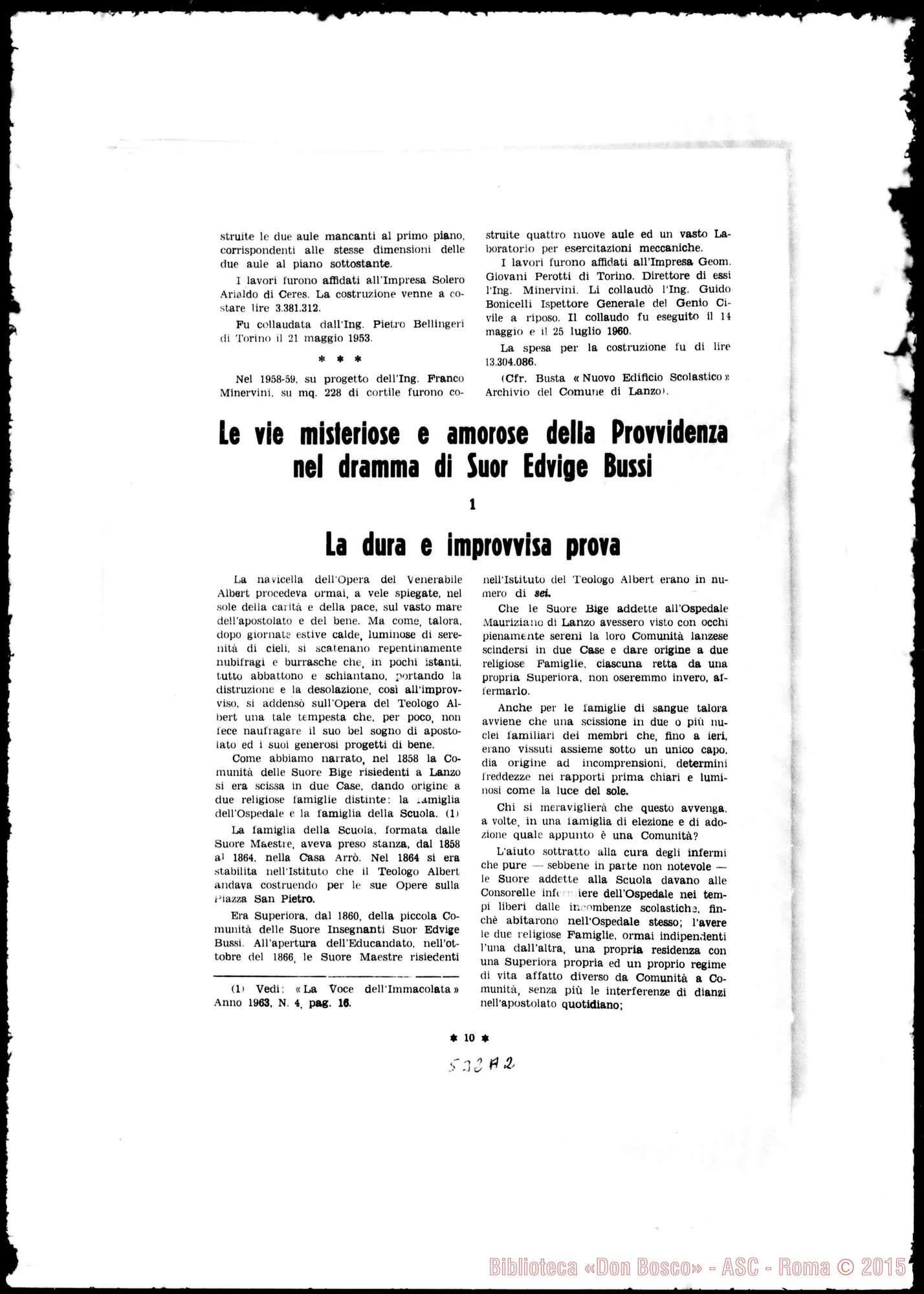 Fotogramma A 2 — Pagine di storia albertina E lanzese.