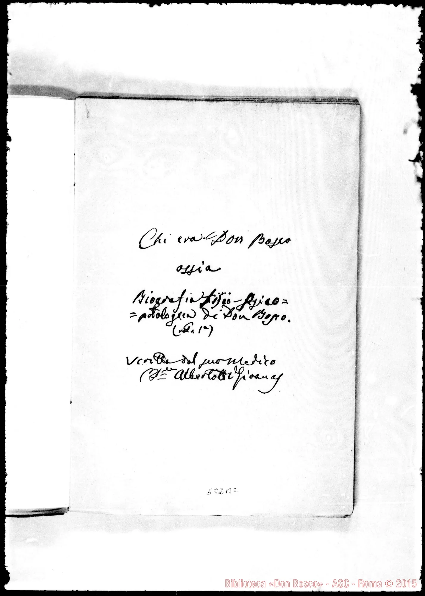 Fotogramma B 2 — «Chi era D. Bosco». Biografia Fisio-Psico-Patologica. Albertotti