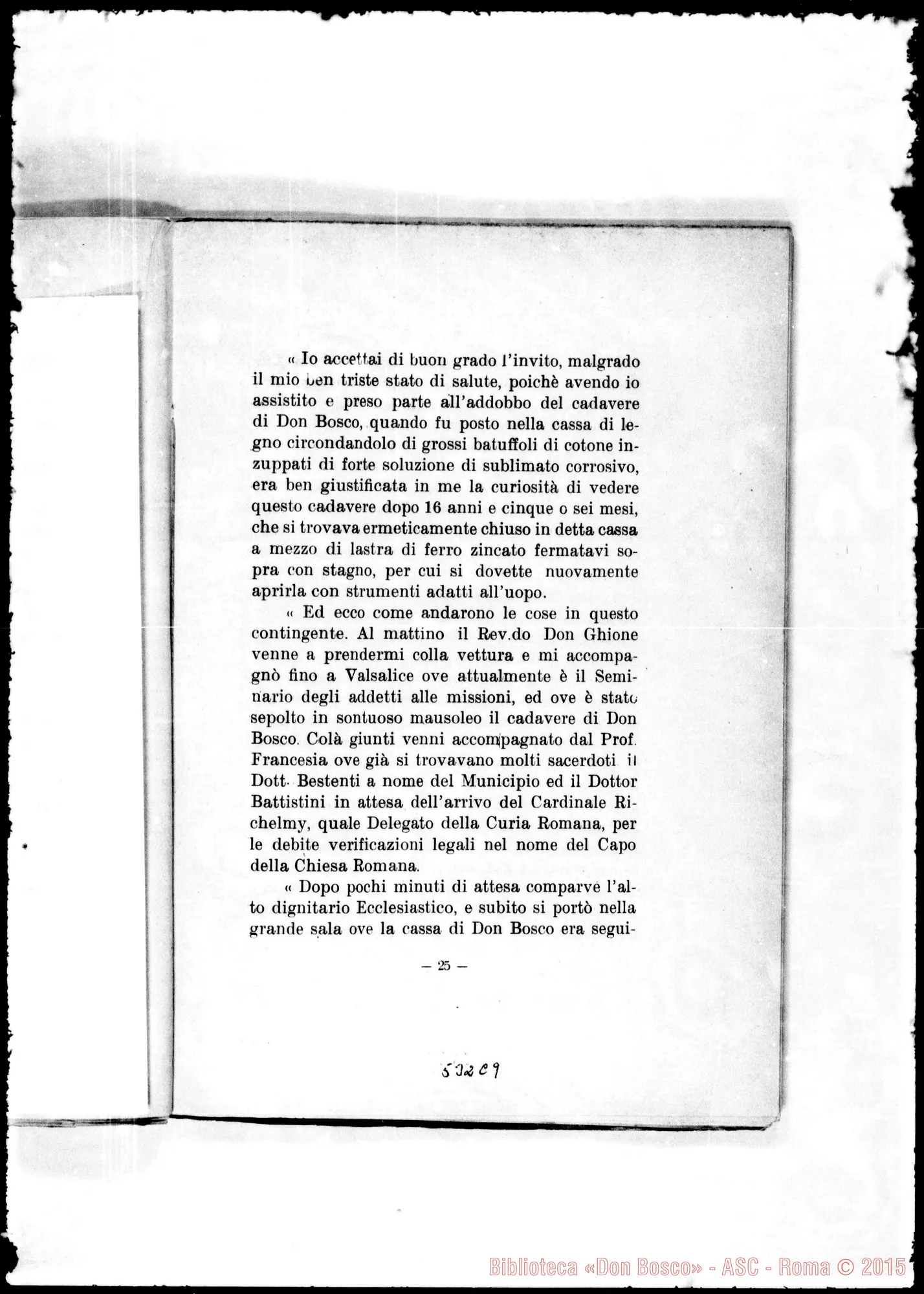 Fotogramma C 9 — «Chi era D. Bosco». Biografia Fisio-Psico-Patologica. Albertotti