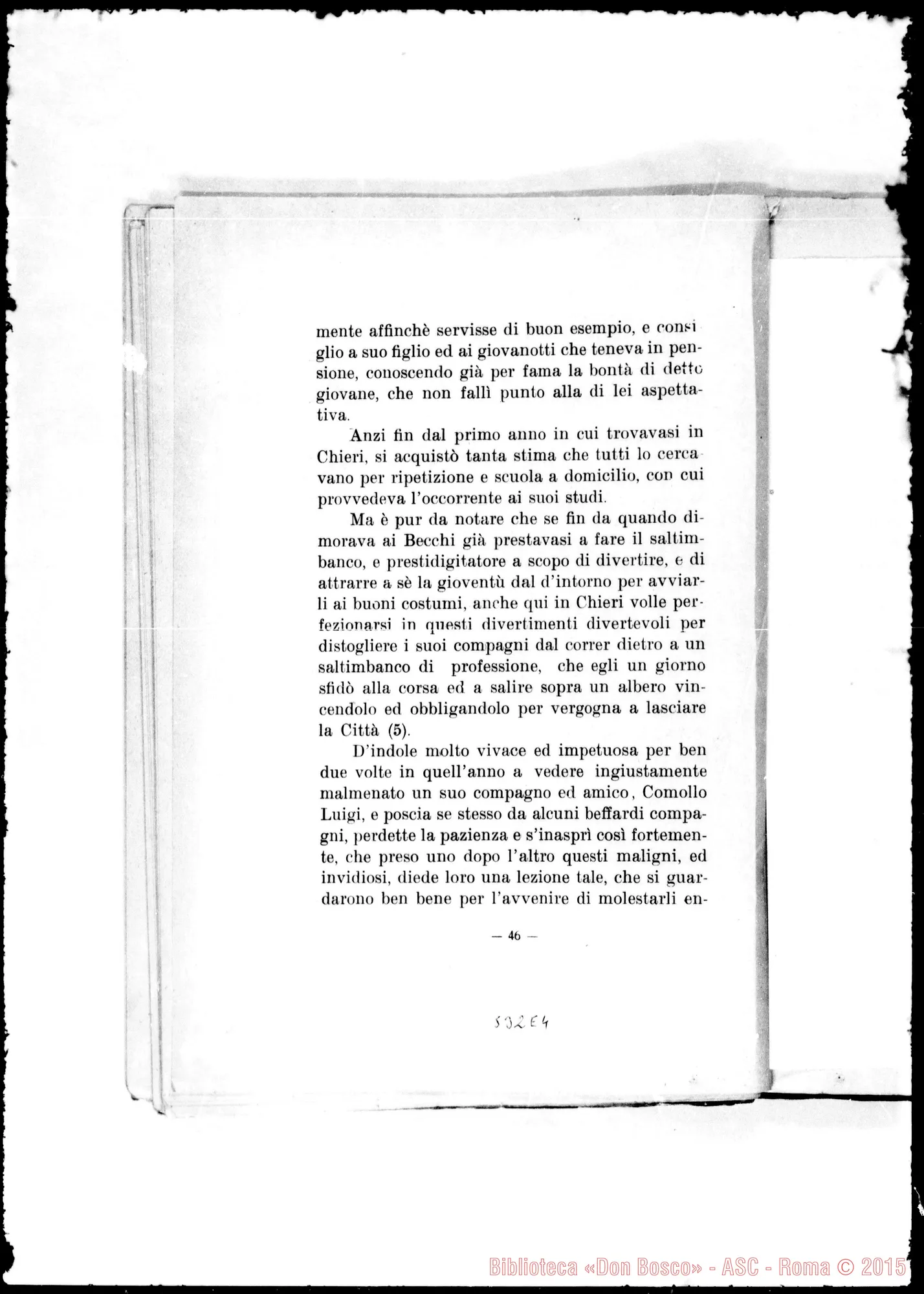 Fotogramma E 4 — «Chi era D. Bosco». Biografia Fisio-Psico-Patologica. Albertotti