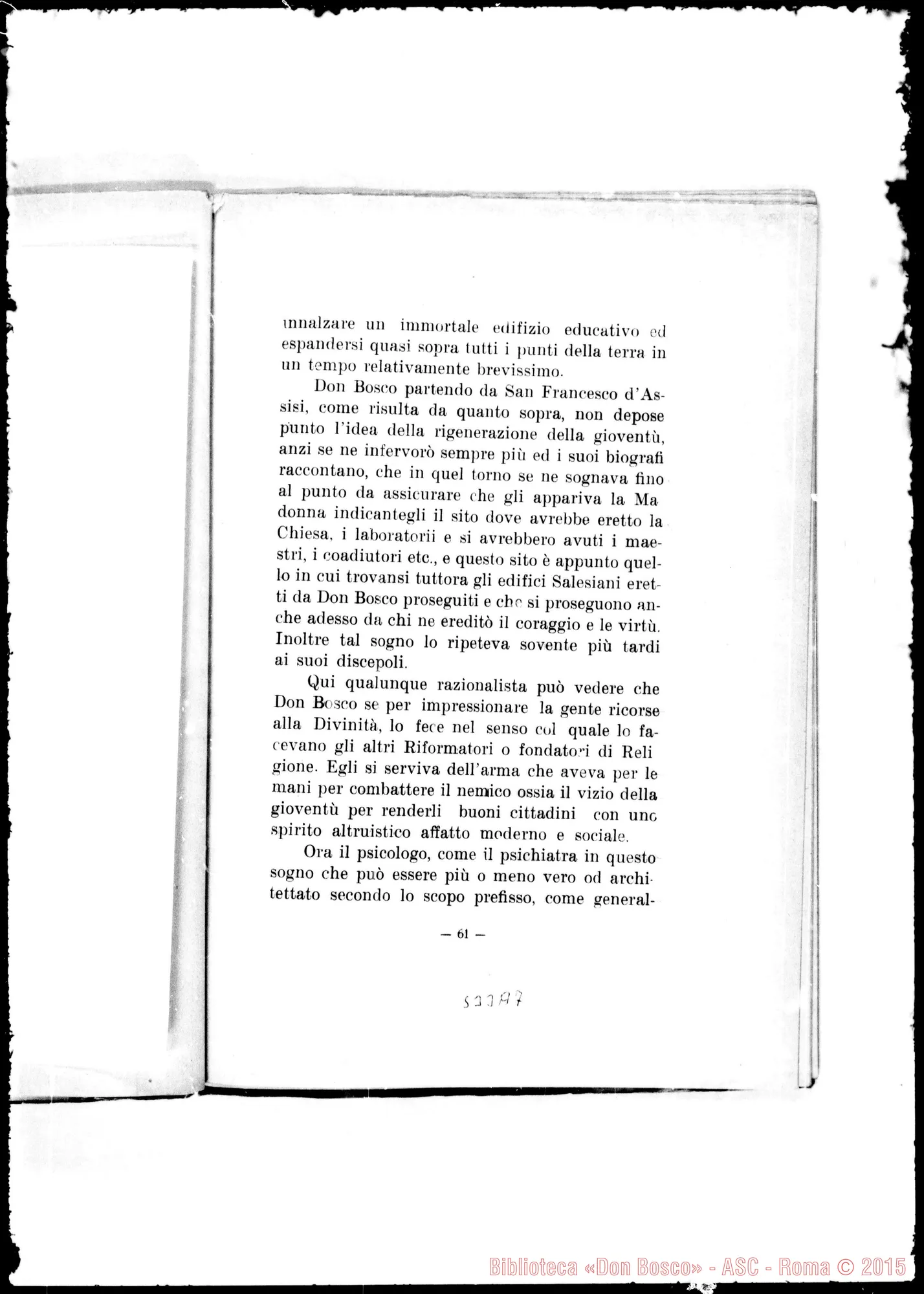 Fotogramma A 7 — «Chi era D. Bosco». Biografia Fisio-Psico-Patologica. Albertotti