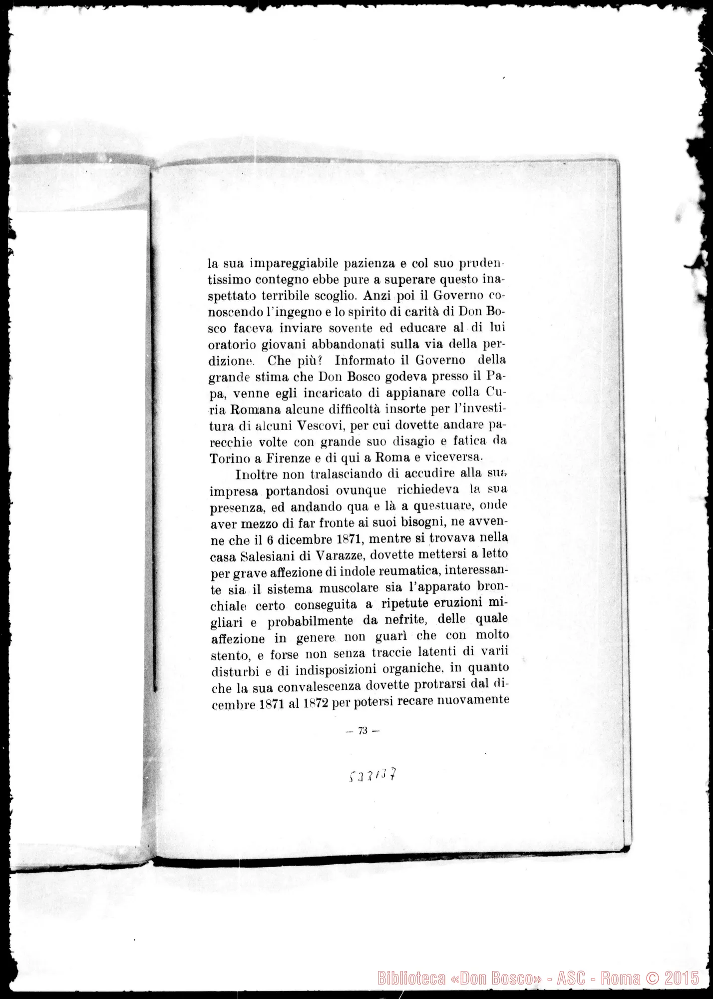 Fotogramma B 7 — «Chi era D. Bosco». Biografia Fisio-Psico-Patologica. Albertotti