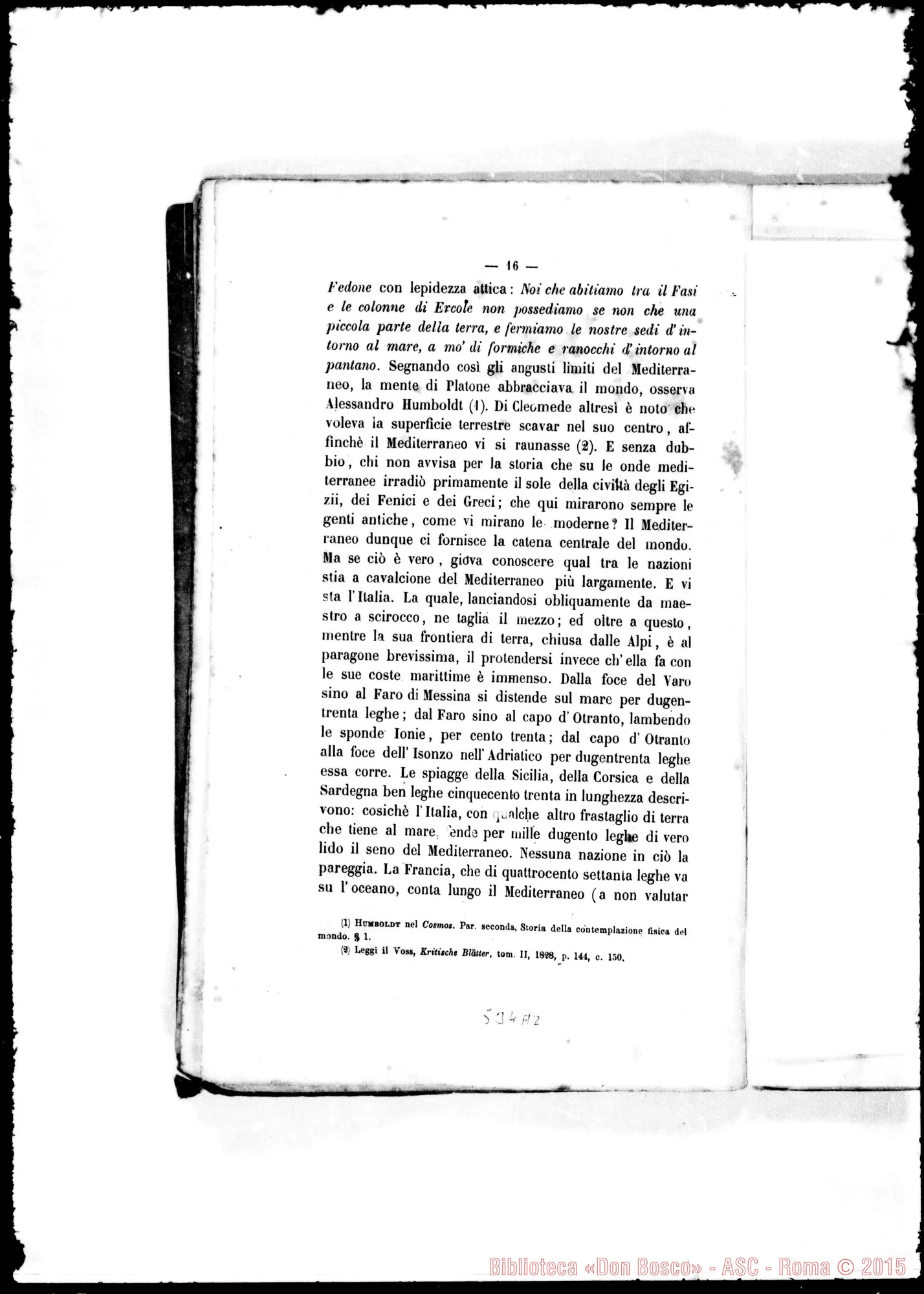 Fotogramma A 2 — Alimonda Gaetano, Card. (1818-1891). Scritti: «li Papa in Italia»…